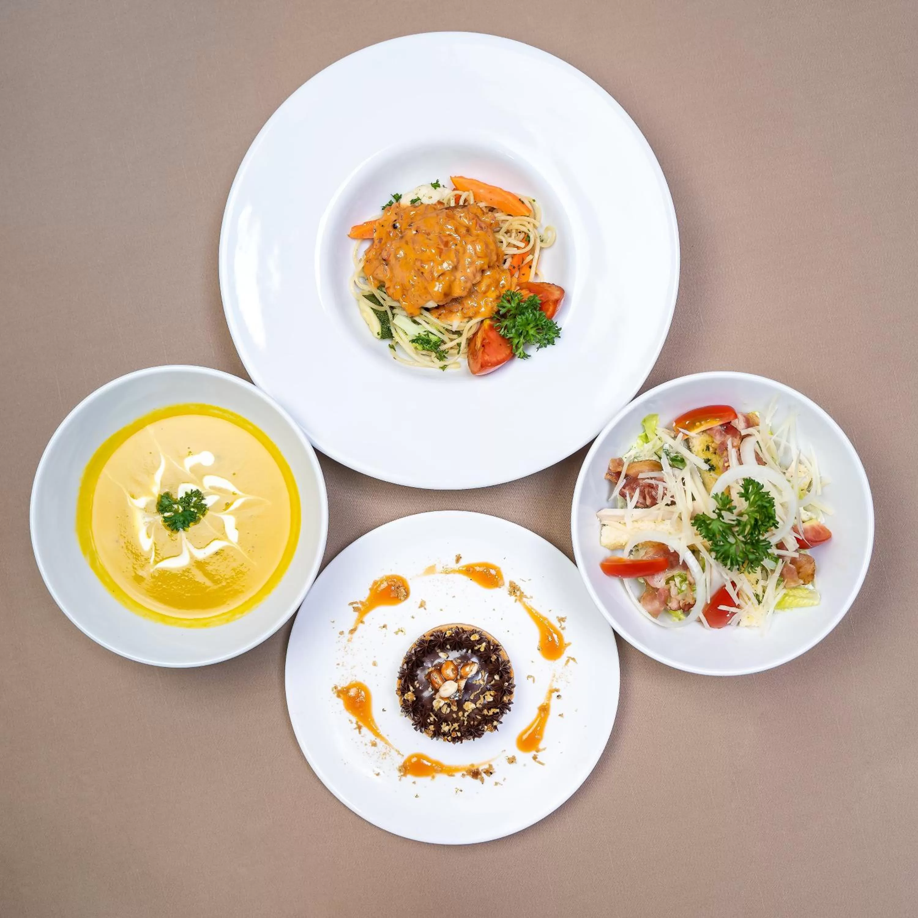 Food close-up in The Aviary Hotel