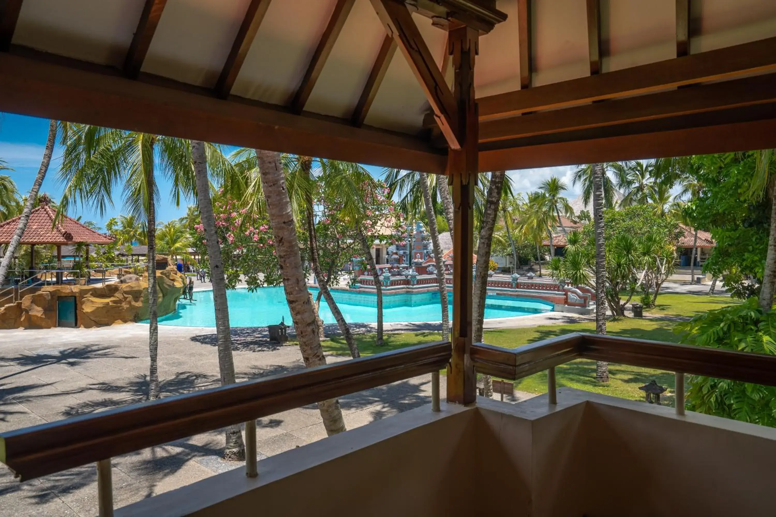Balcony/Terrace, Pool View in Bintang Bali Resort
