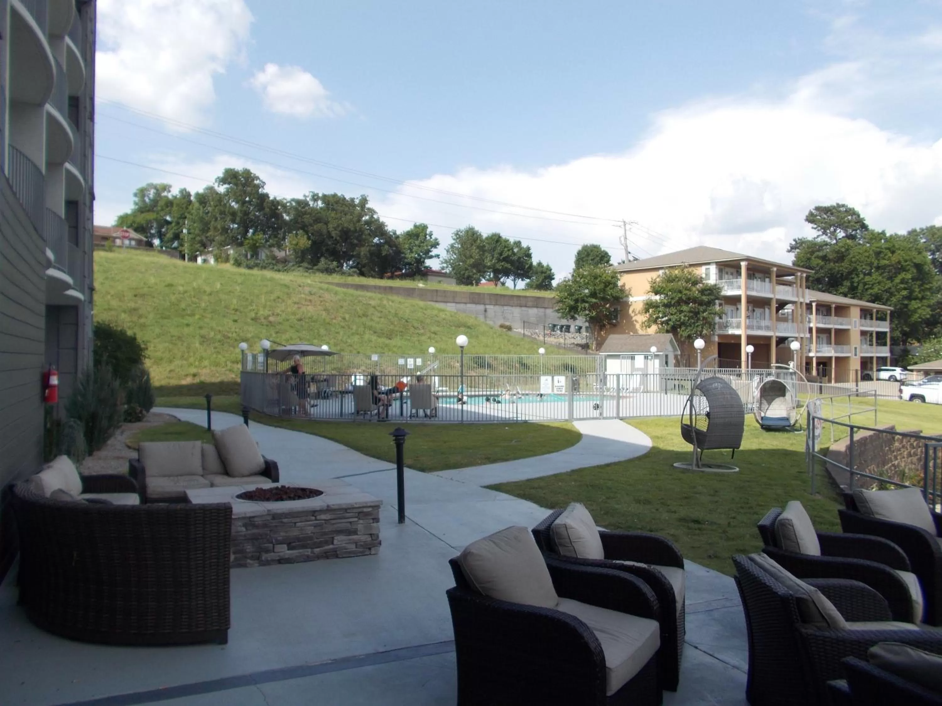 Patio in Baymont on the lake by Wyndham Hot Springs