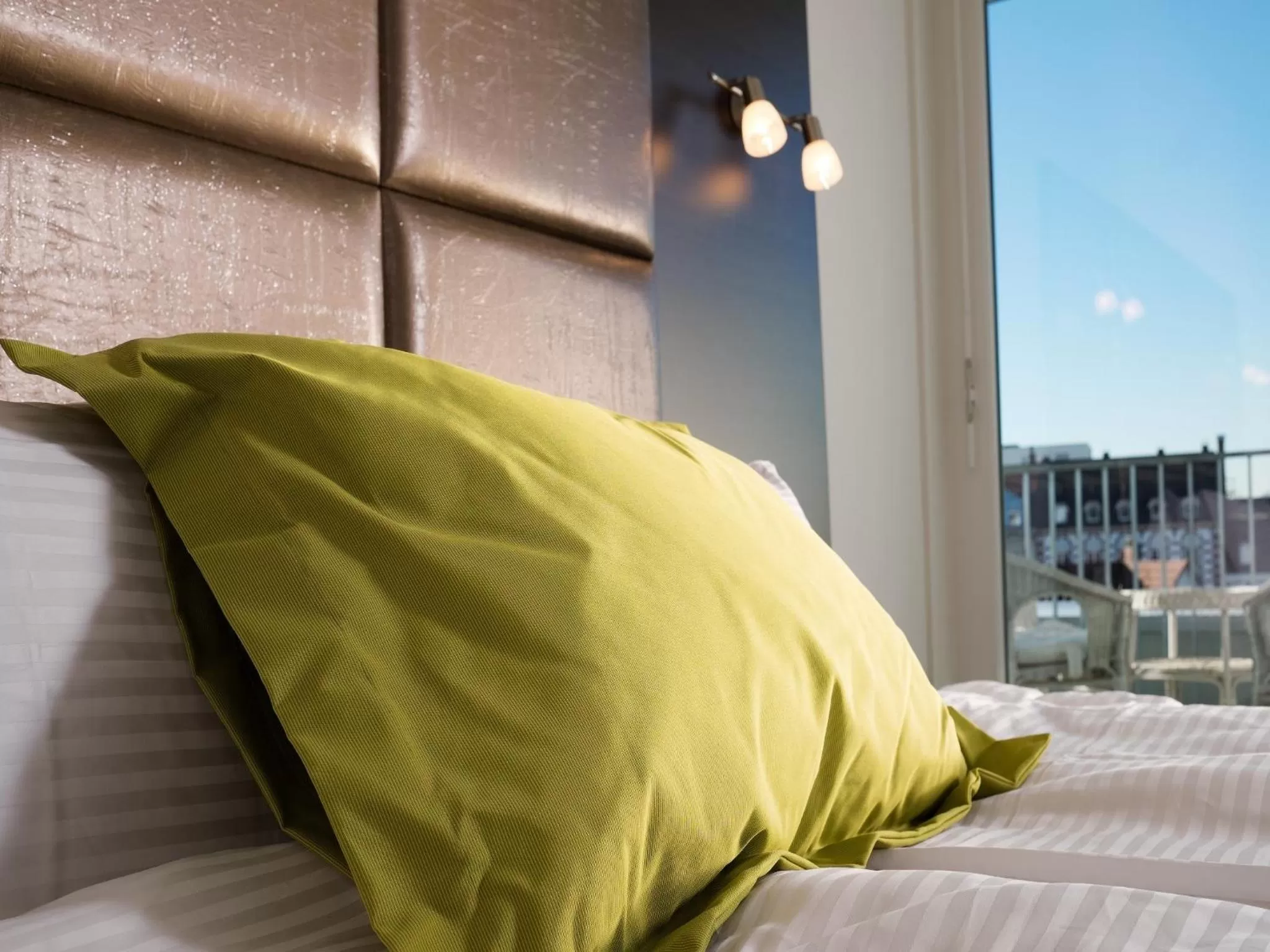 Decorative detail, Bed in Boutique Hotel Bellevue Rheinfelden / Basel