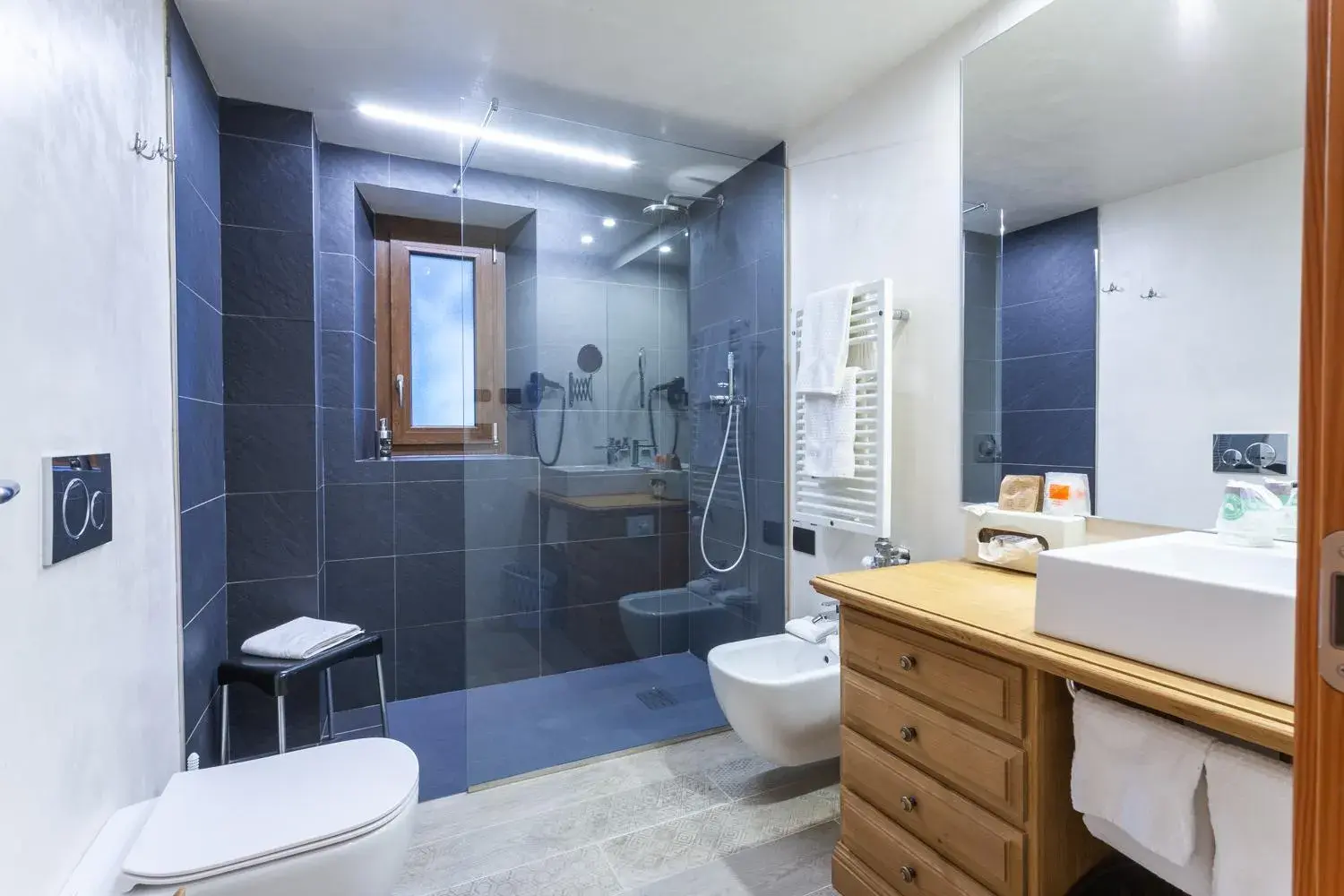Shower, Bathroom in Hotel Berthod