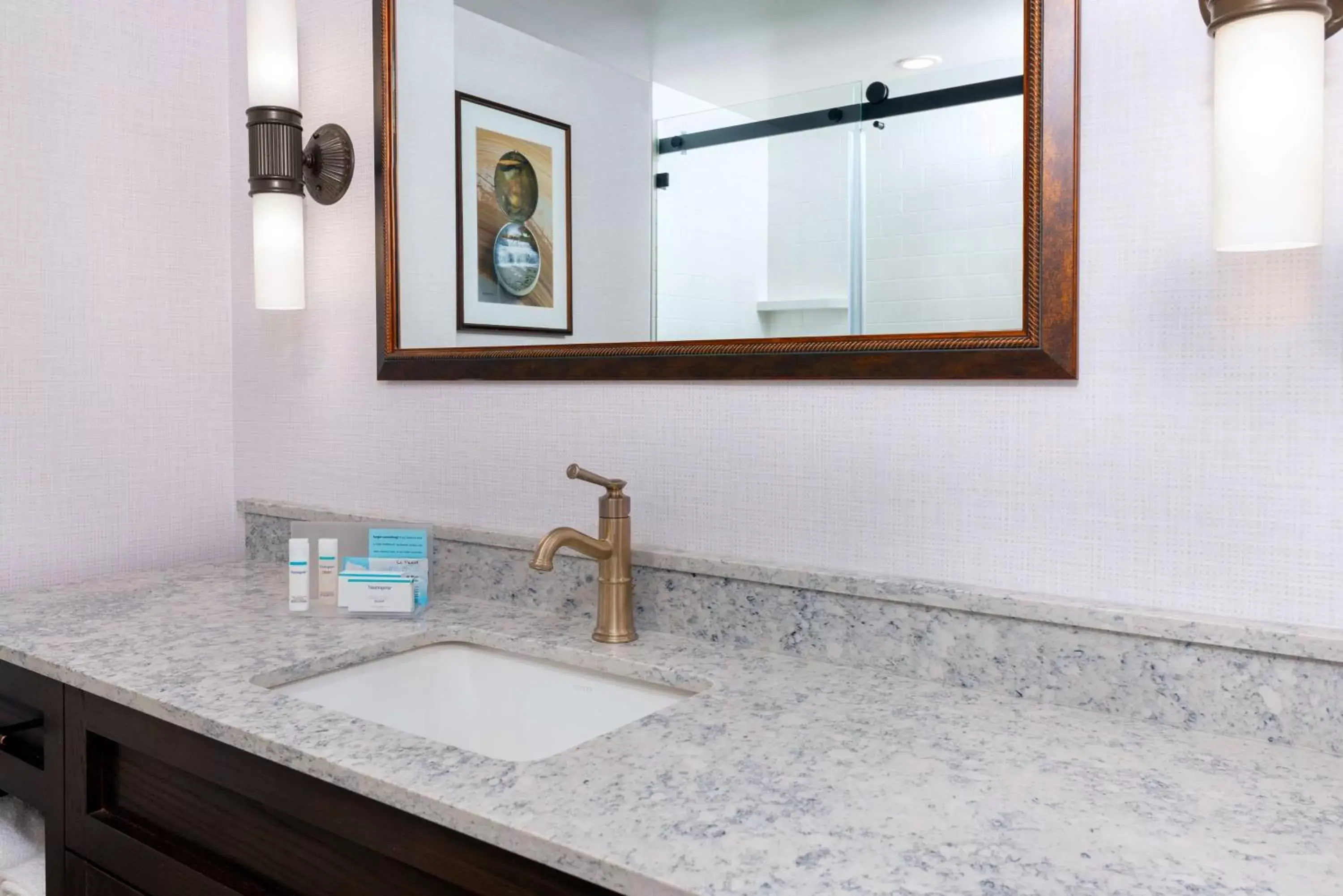 Bathroom in Hampton Inn Buffalo-Williamsville Bathroom in Hampton Inn Buffalo-Williamsville