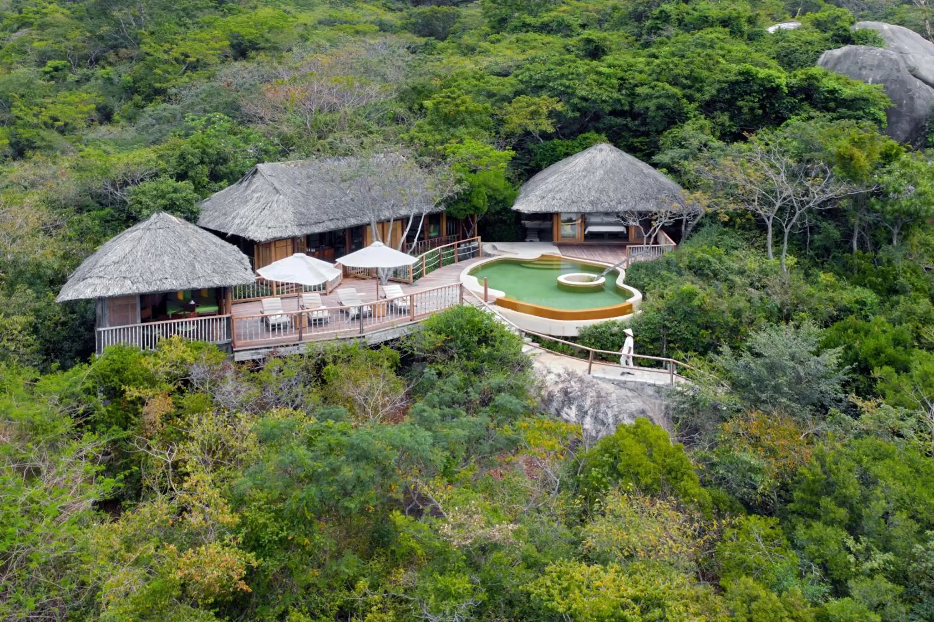 Seating area, Bird's-eye View in Six Senses Ninh Van Bay