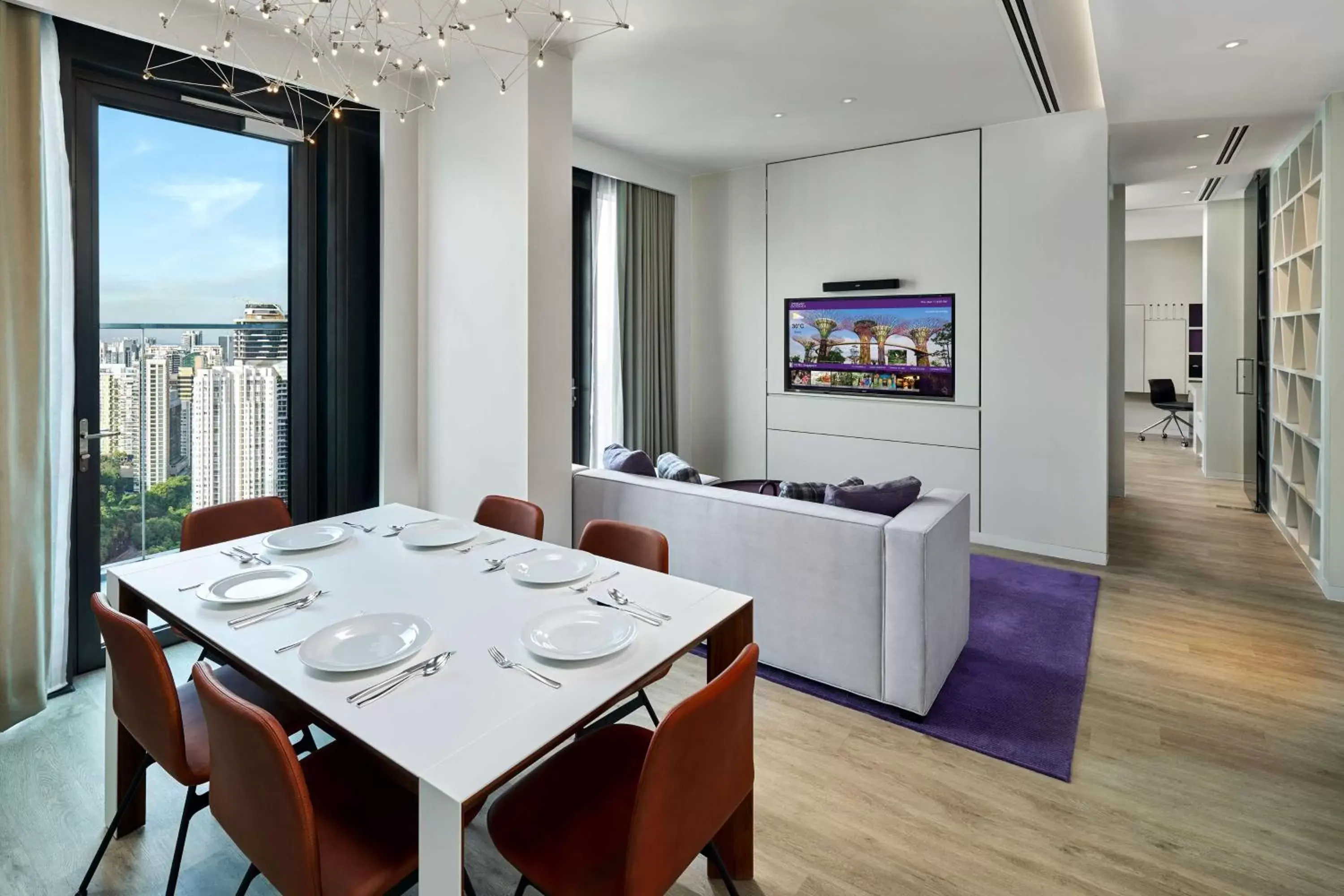 Living room, Dining Area in YOTEL Singapore Orchard Road