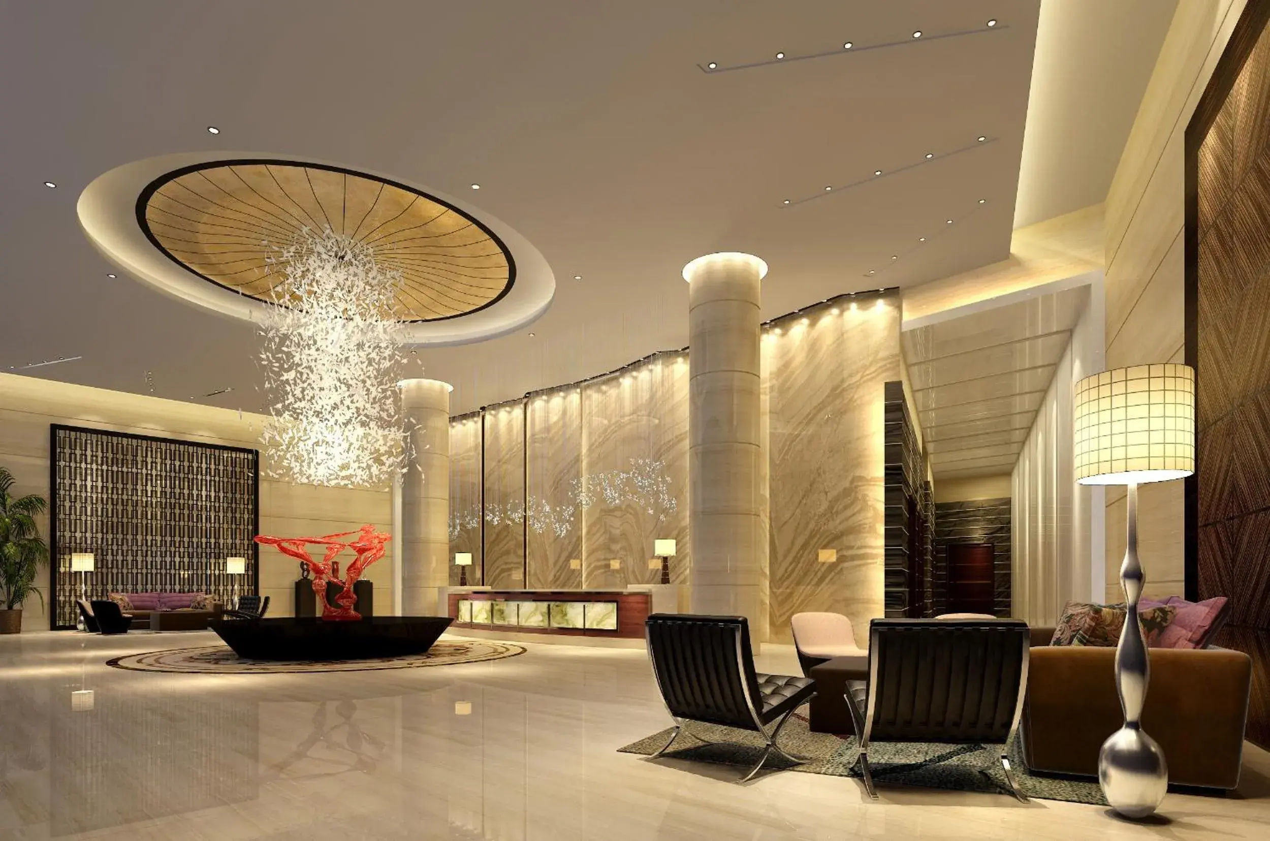 Lounge or bar, Lobby/Reception in Shenzhen Baoan PLUS Gems Cube Hotel                                                             