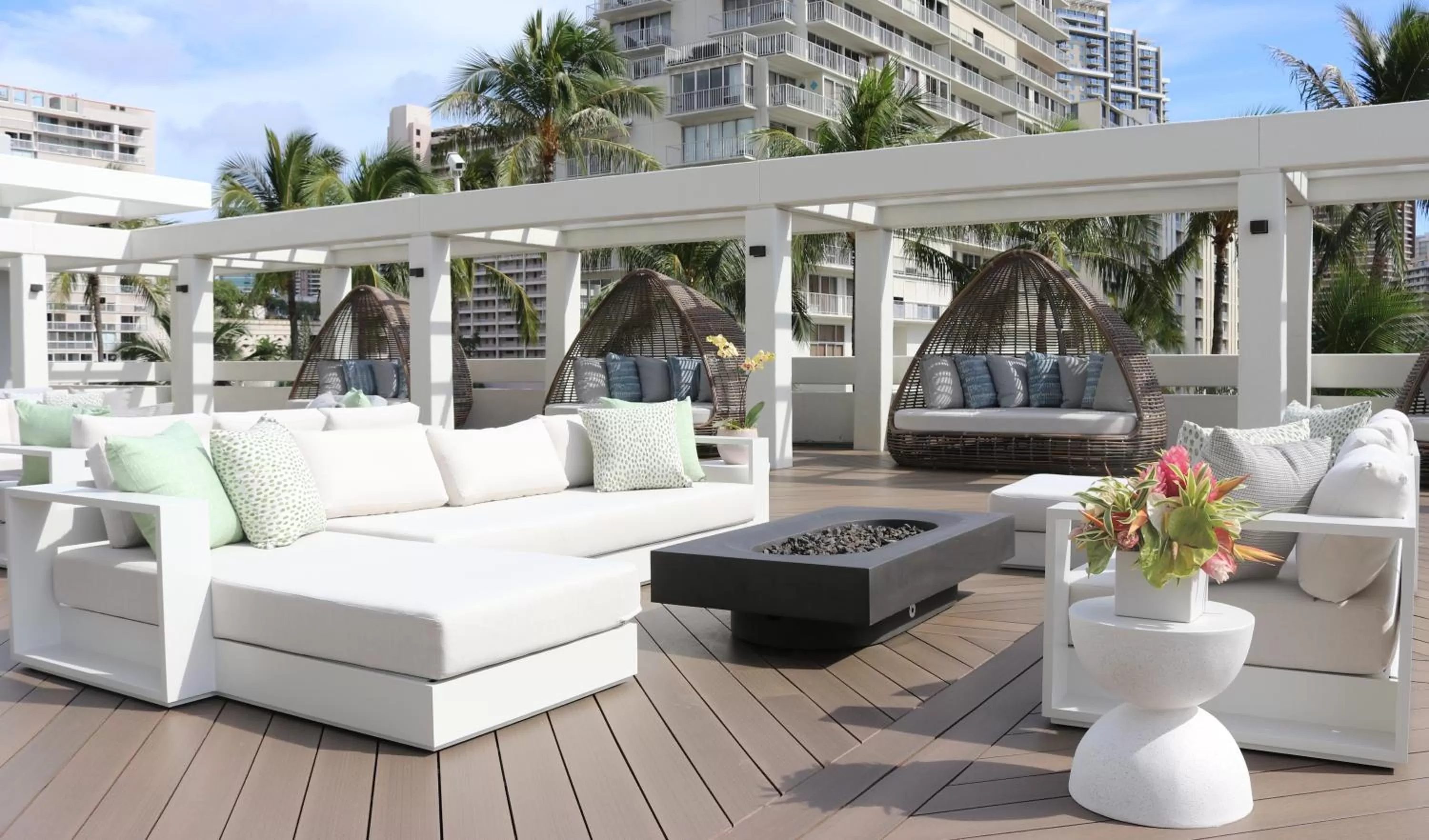 Seating area in Ala Moana Honolulu by Mantra