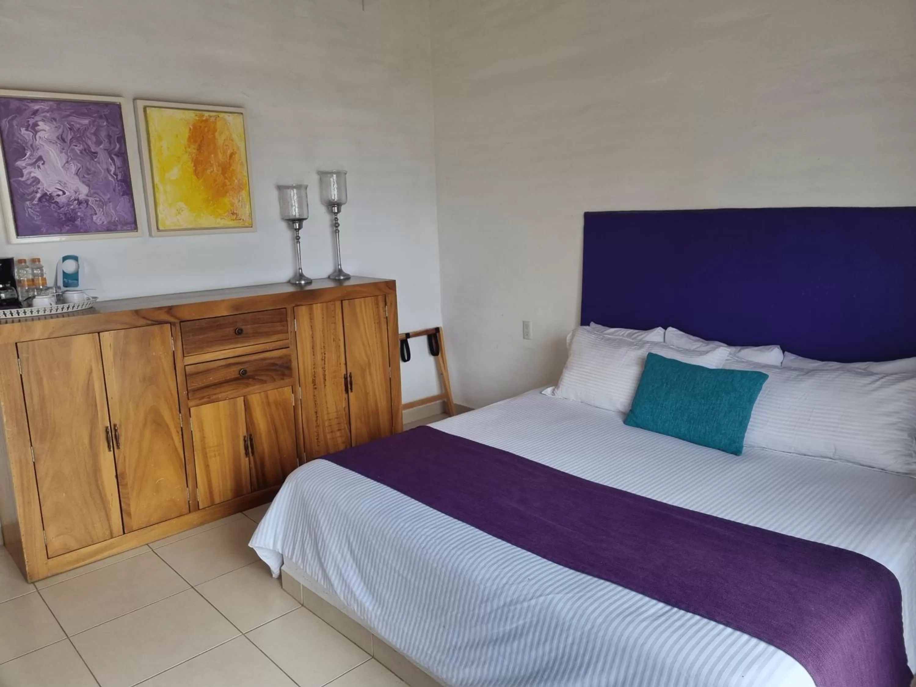 Bed in Hotel La Ribereña