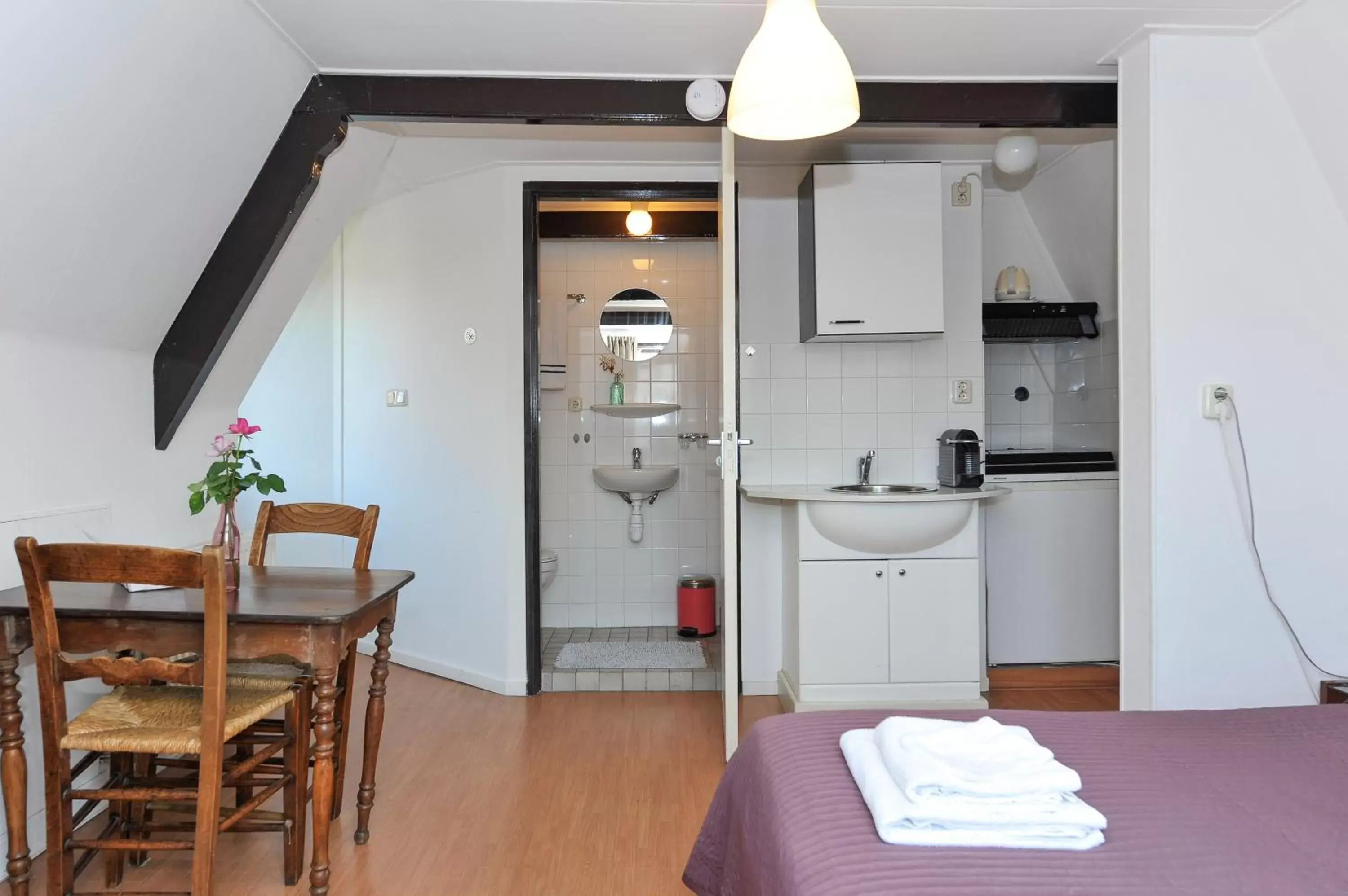 Toilet, Kitchen/Kitchenette in Hotel Pension de Harmonie