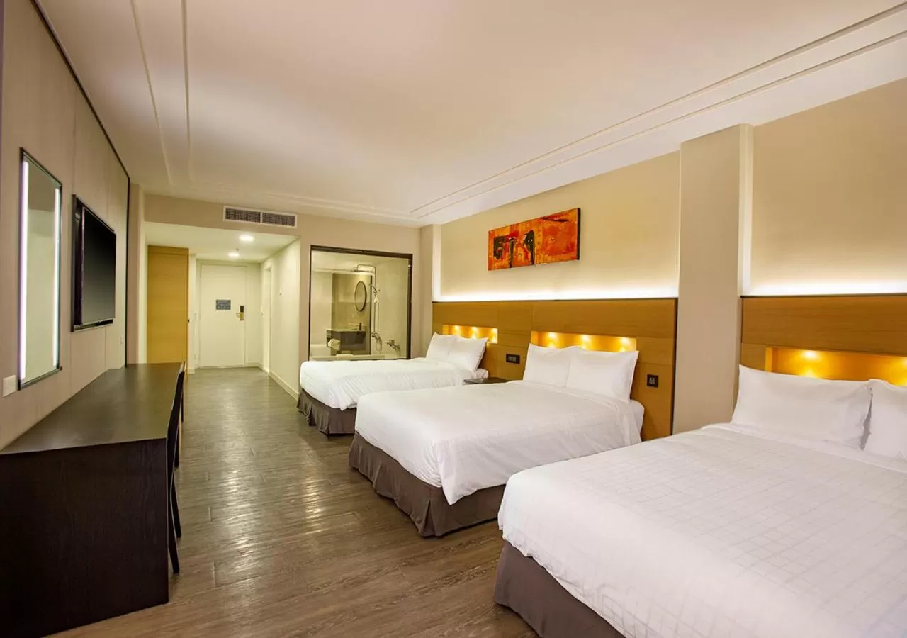 Bed in The Bayview Hotel Guam