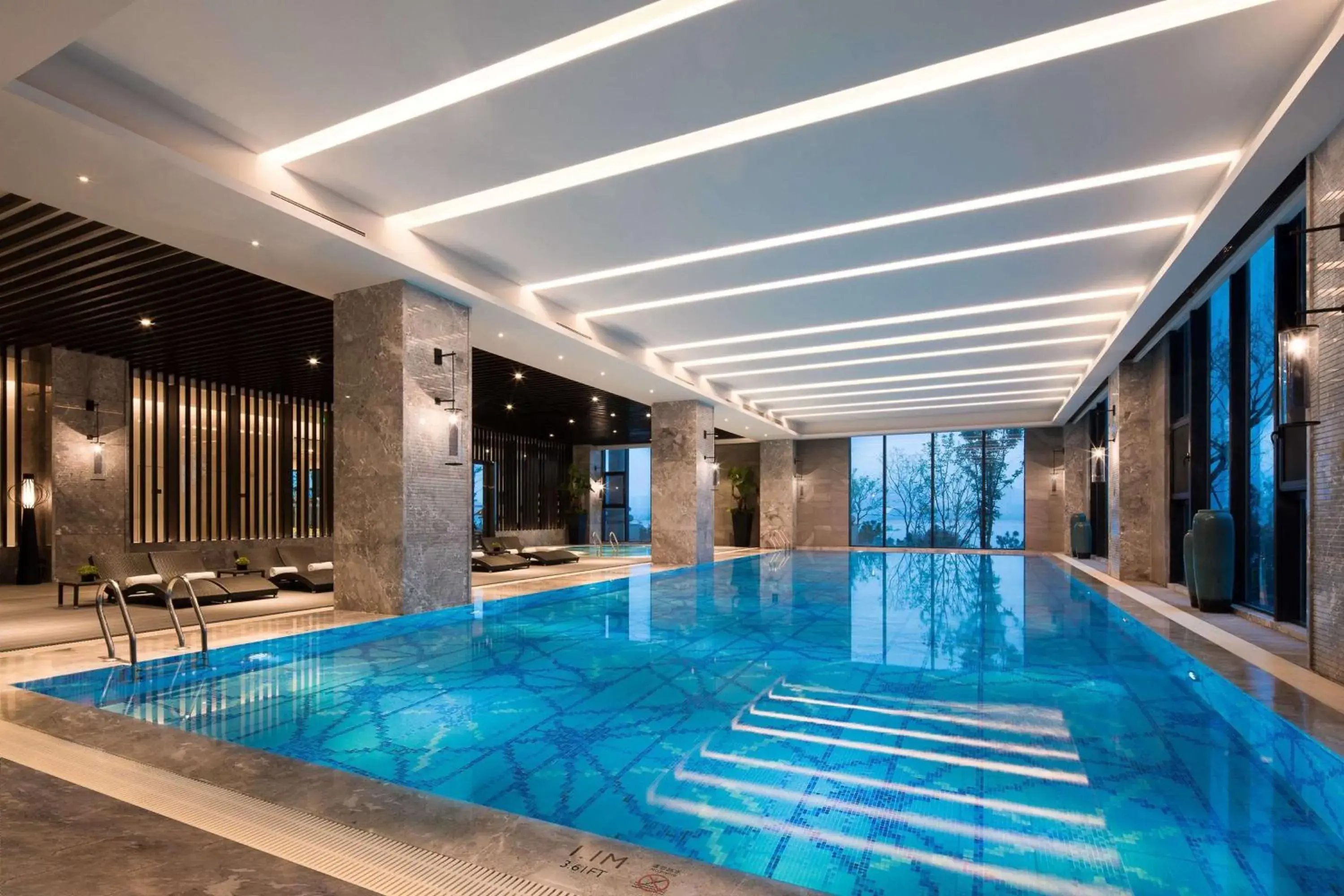 Pool view in Doubletree By Hilton Qingdao Oriental Movie Metropolis Pool view in Doubletree By Hilton Qingdao Oriental Movie Metropolis