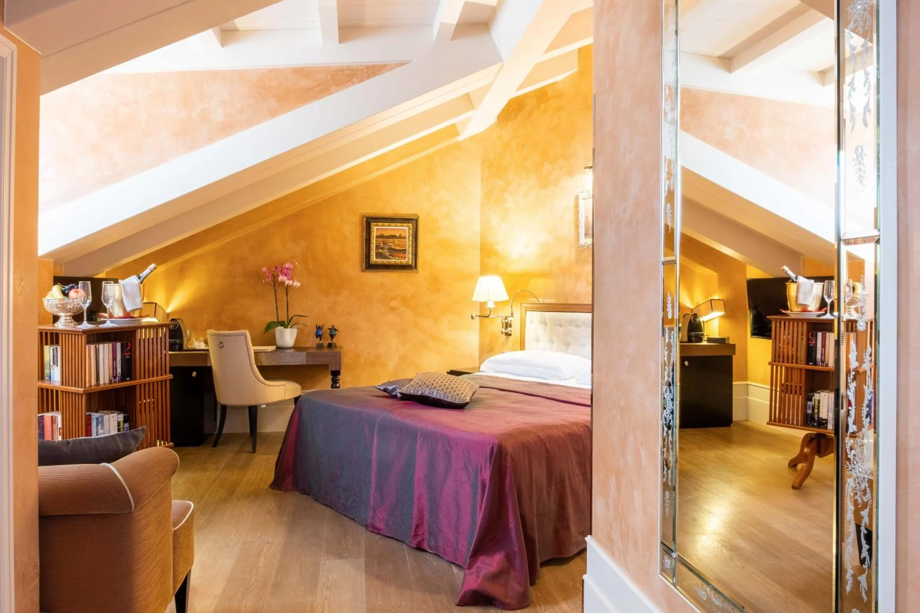 Bed in Hotel Moresco