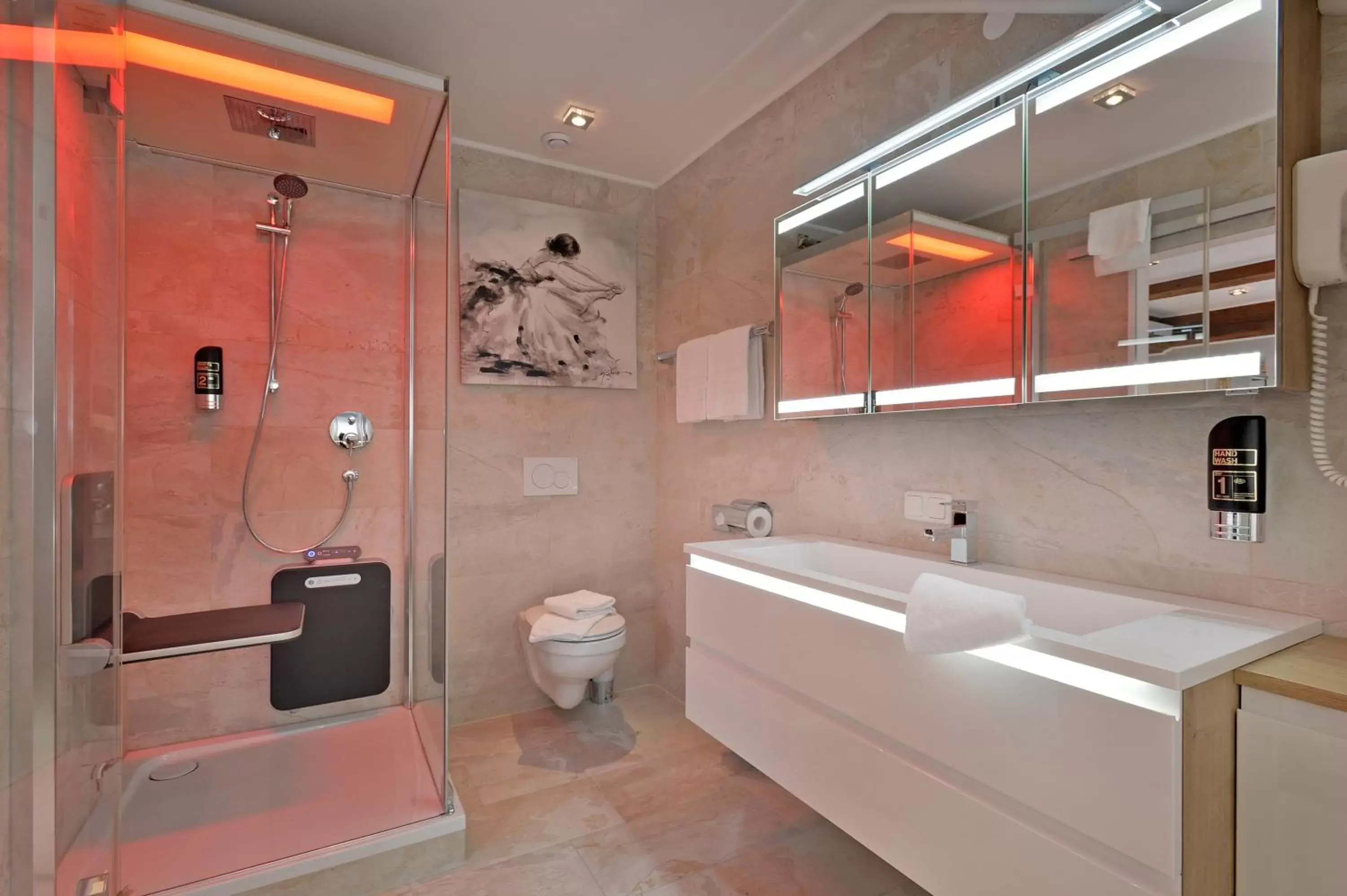 Shower, Bathroom in Hotel Kufsteinerhof