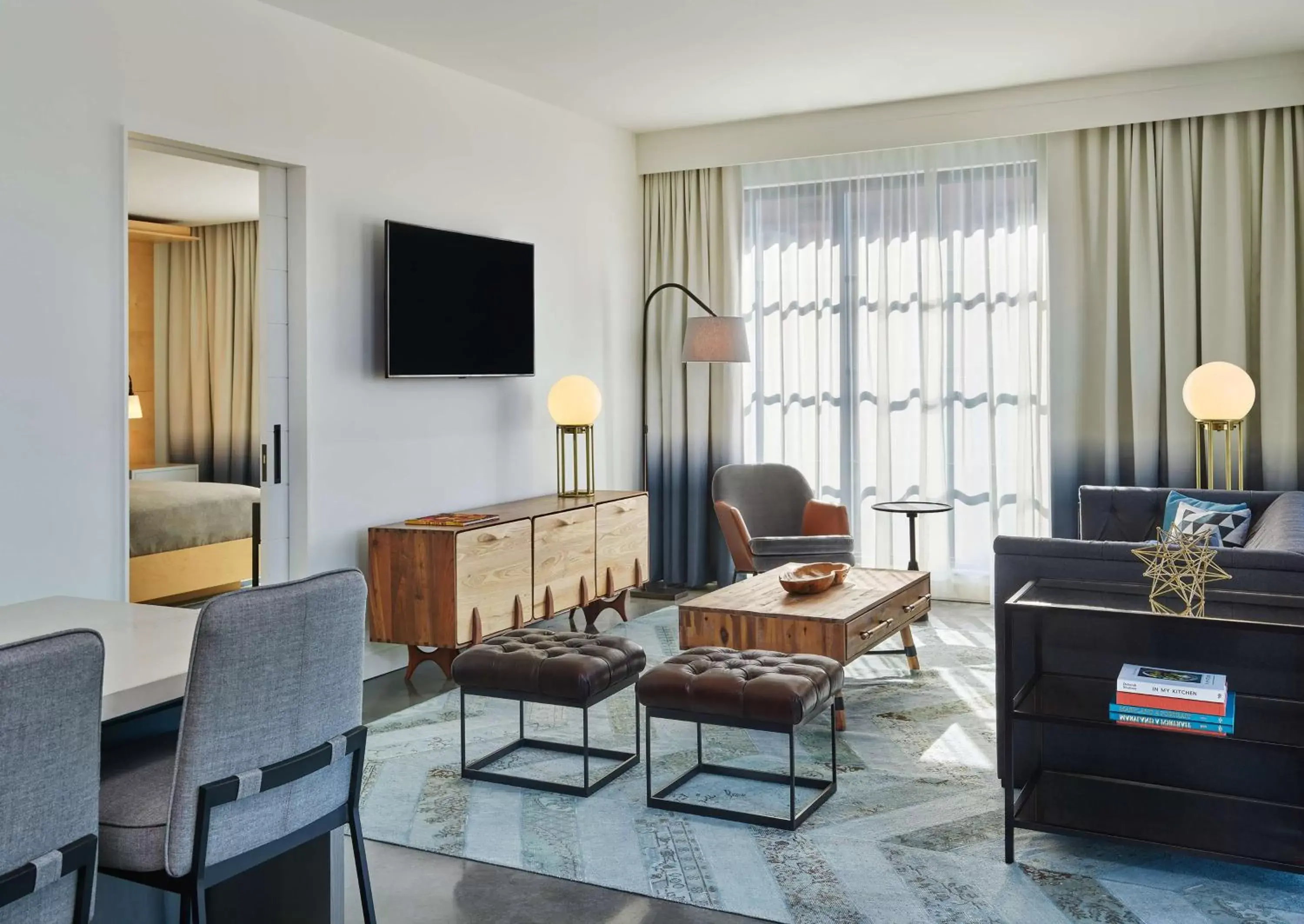 Living room, TV/Entertainment Center in Canopy By Hilton Washington DC Bethesda North