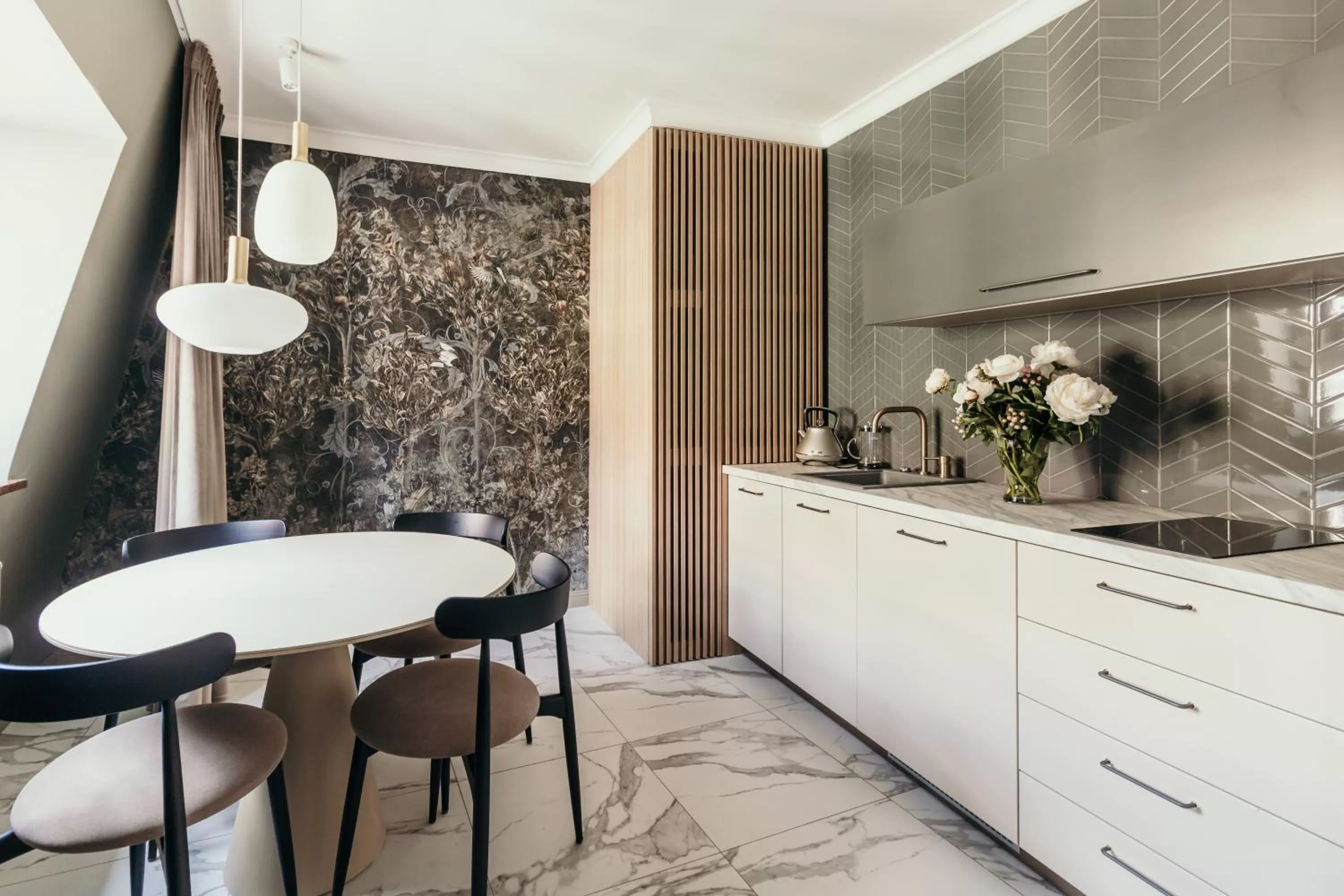 Kitchen or kitchenette in Apartamenty Małe Garbary