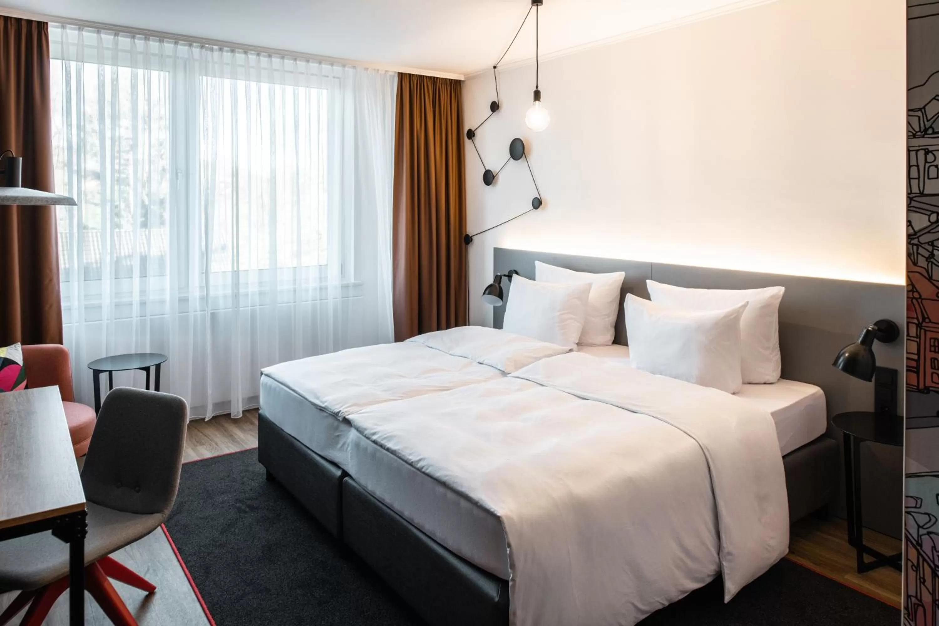 Bed in Pentahotel Bremen