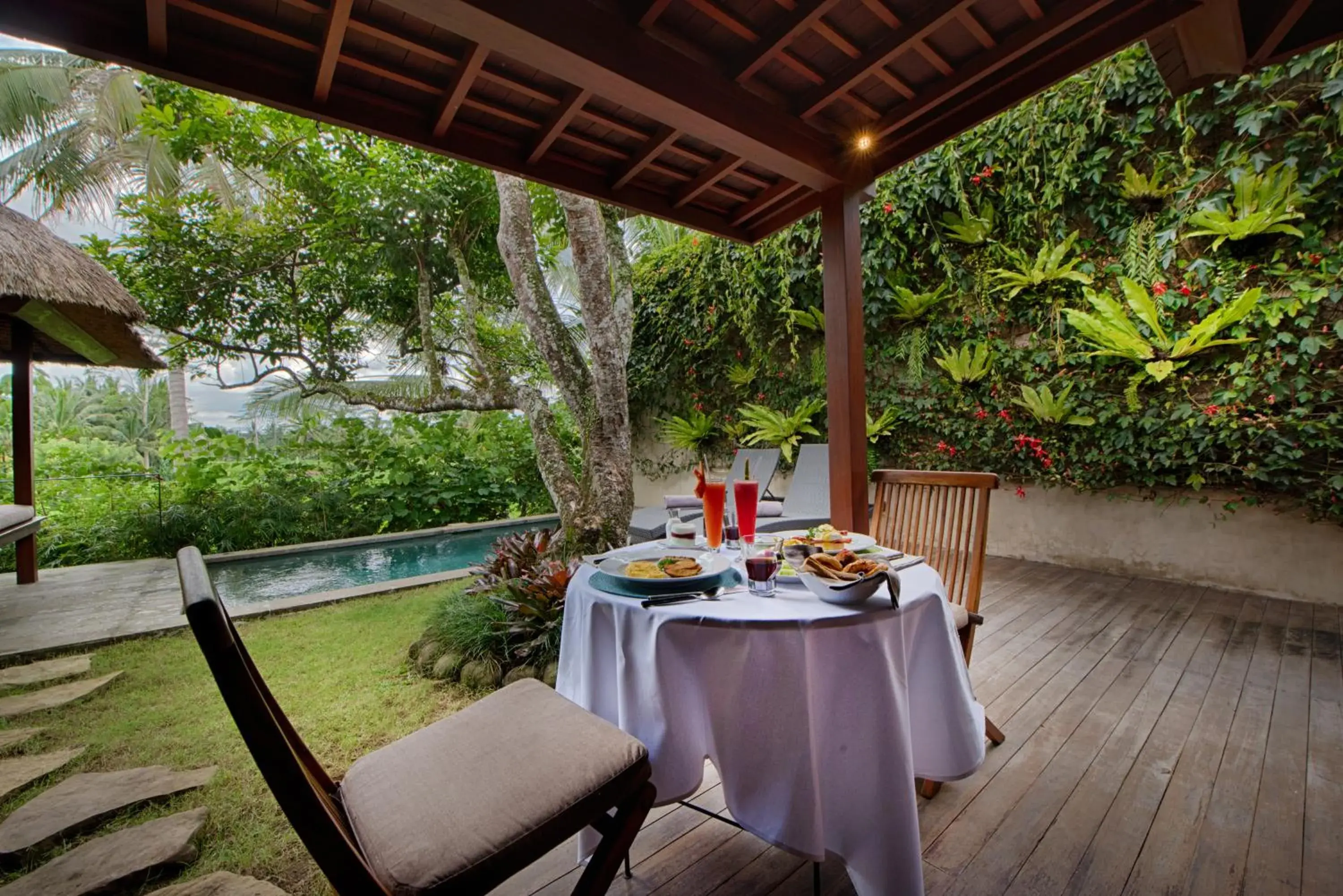 Balcony/Terrace in Temuku Villas Ubud - CHSE Certified