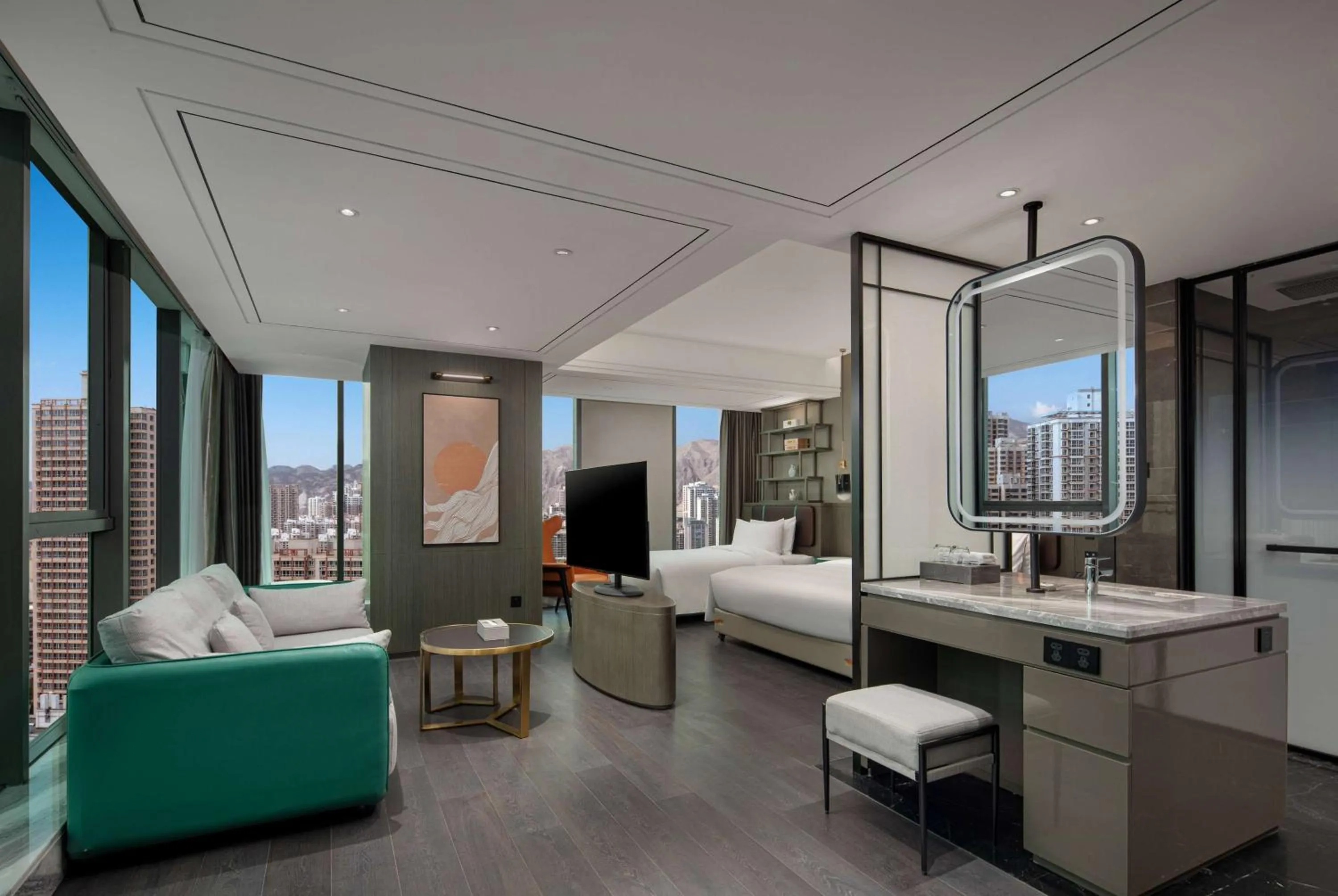 Photo of the whole room, Bed in Wyndham Garden Lanzhou West Railway Station