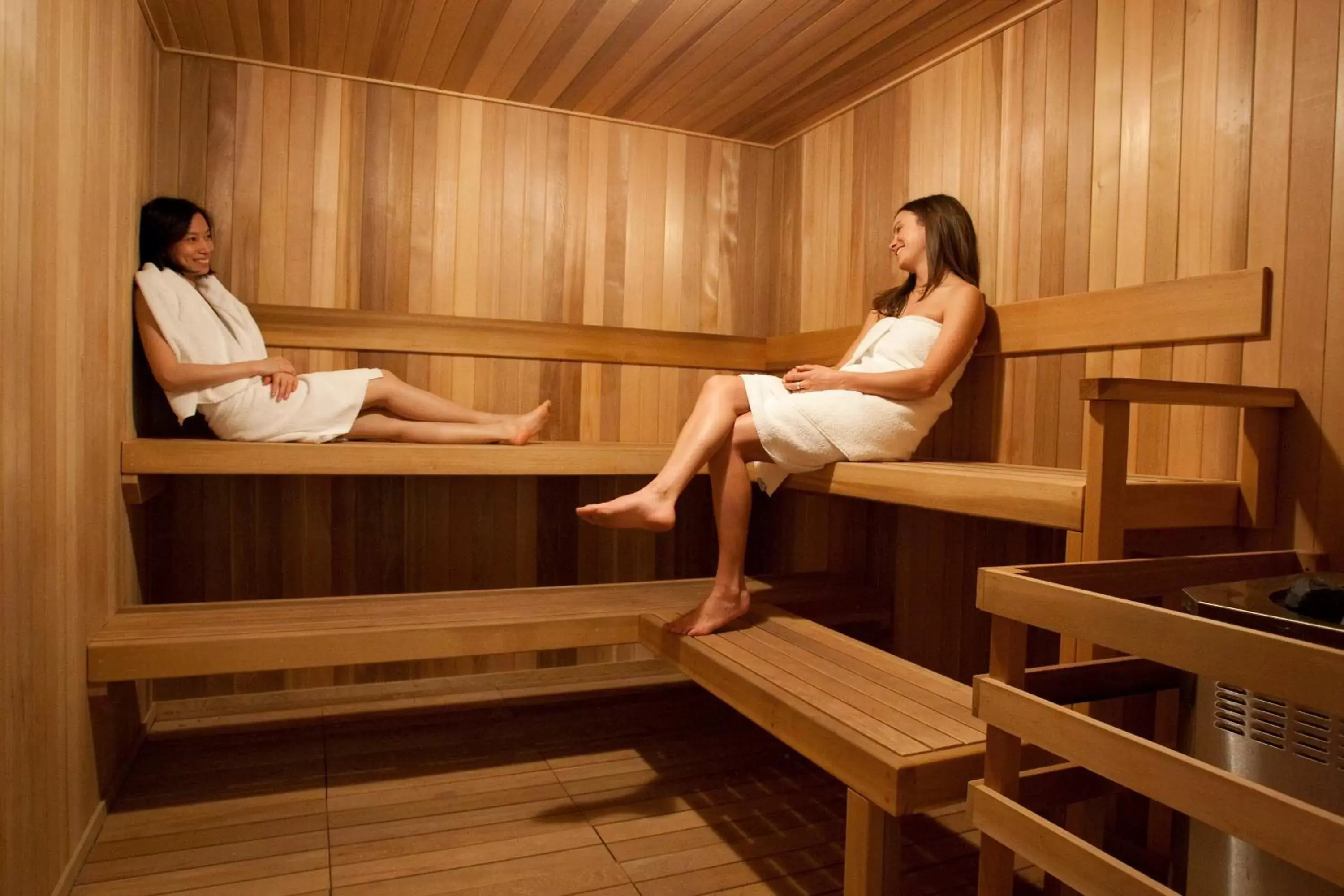 Sauna, Guests in Aava Whistler Hotel