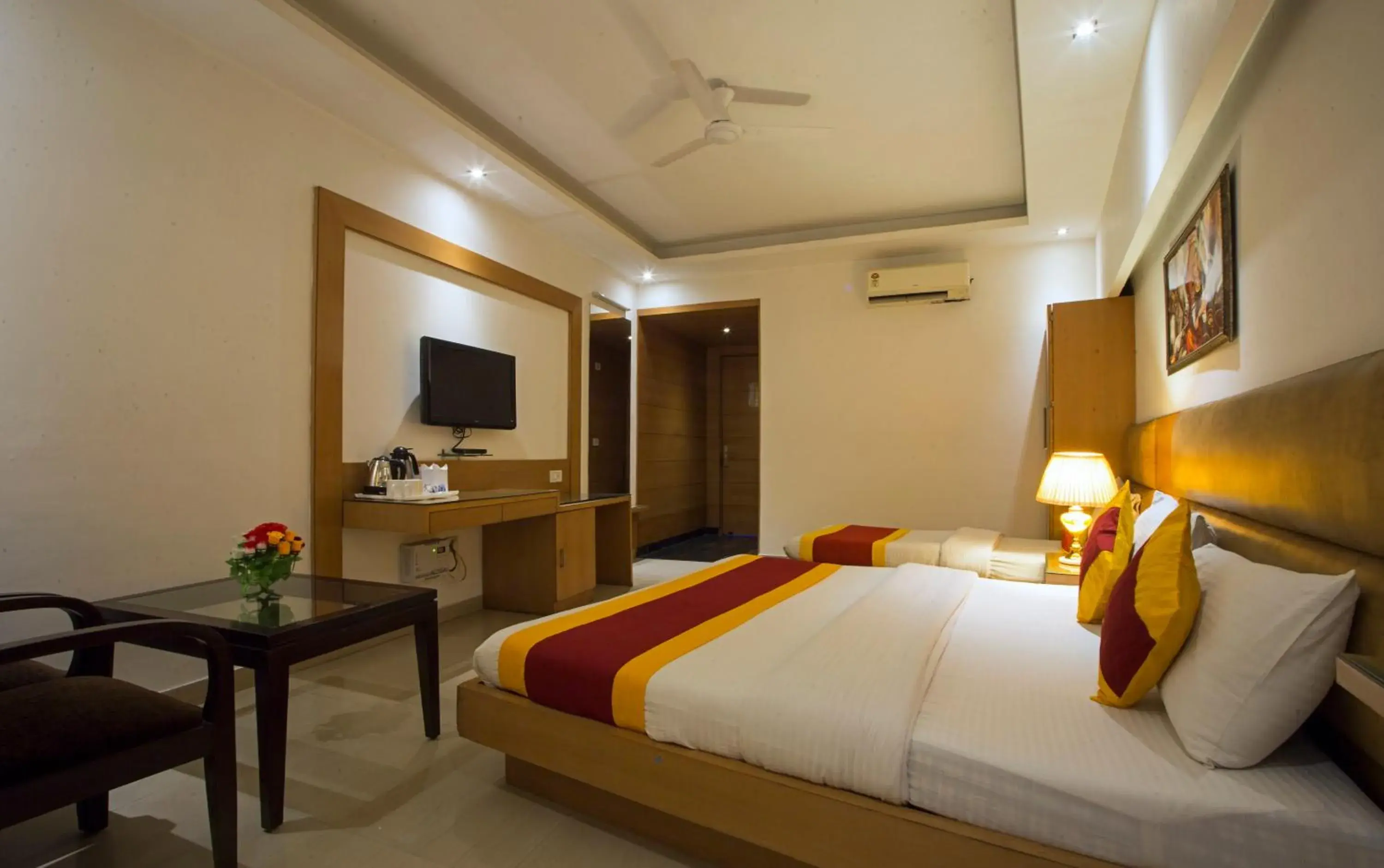 Bedroom, Bed in Hotel Krishna Deluxe-By RCG Hotels