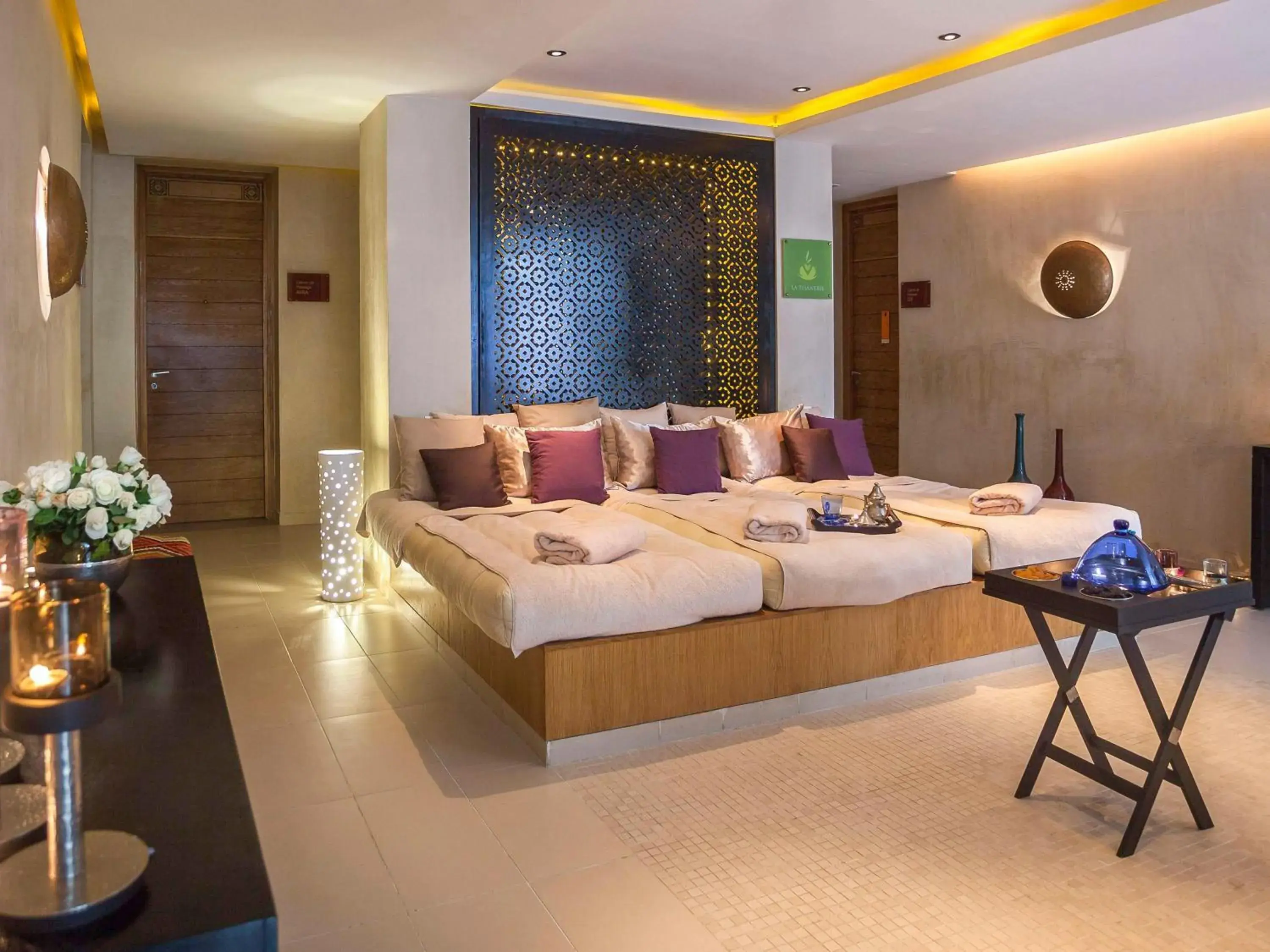 Steam room, Bed in Mövenpick Hotel Gammarth Tunis Steam room, Bed in Mövenpick Hotel Gammarth Tunis