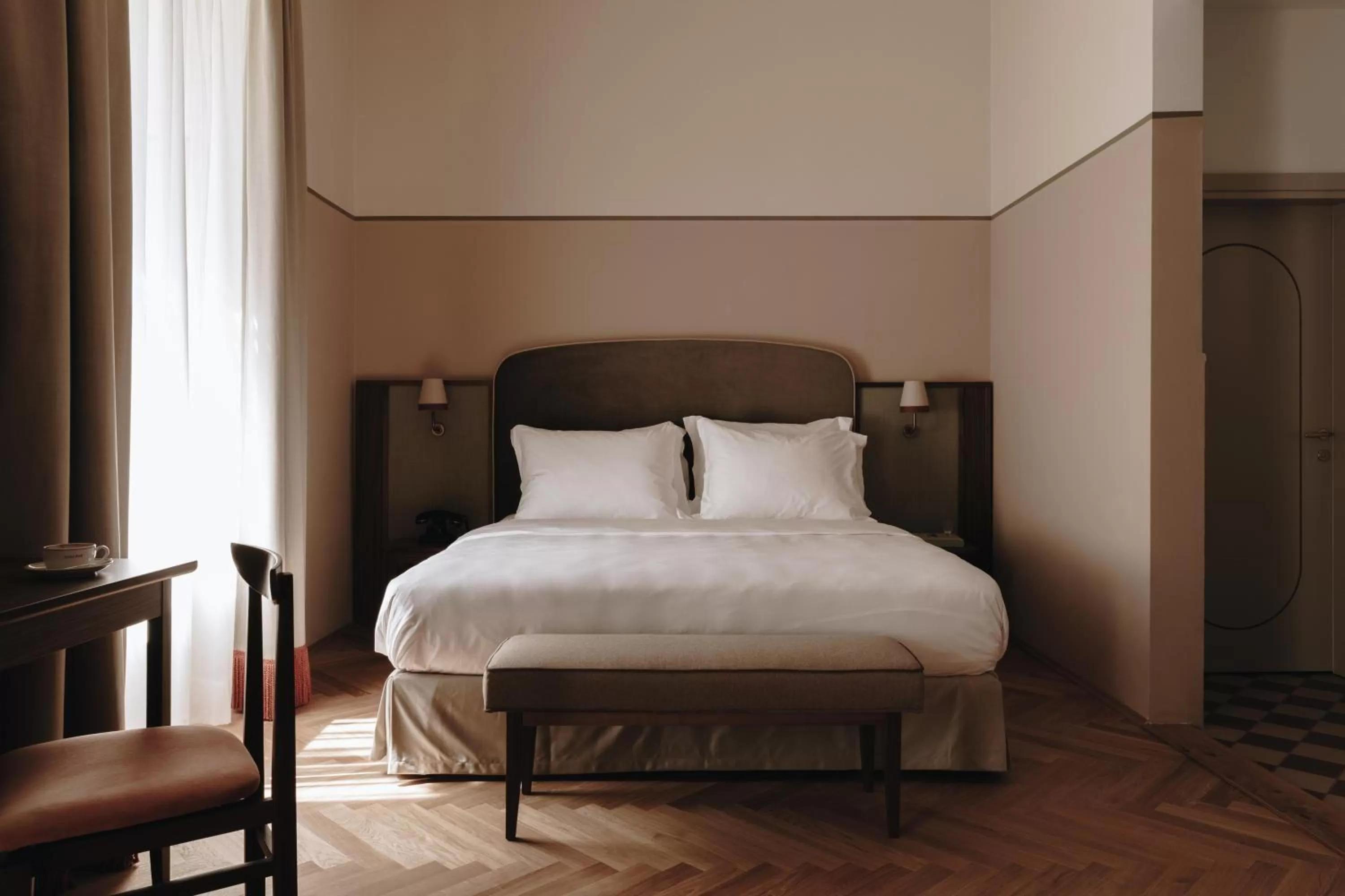 Bedroom, Bed in Parkhotel Mondschein, a Member of Design Hotels