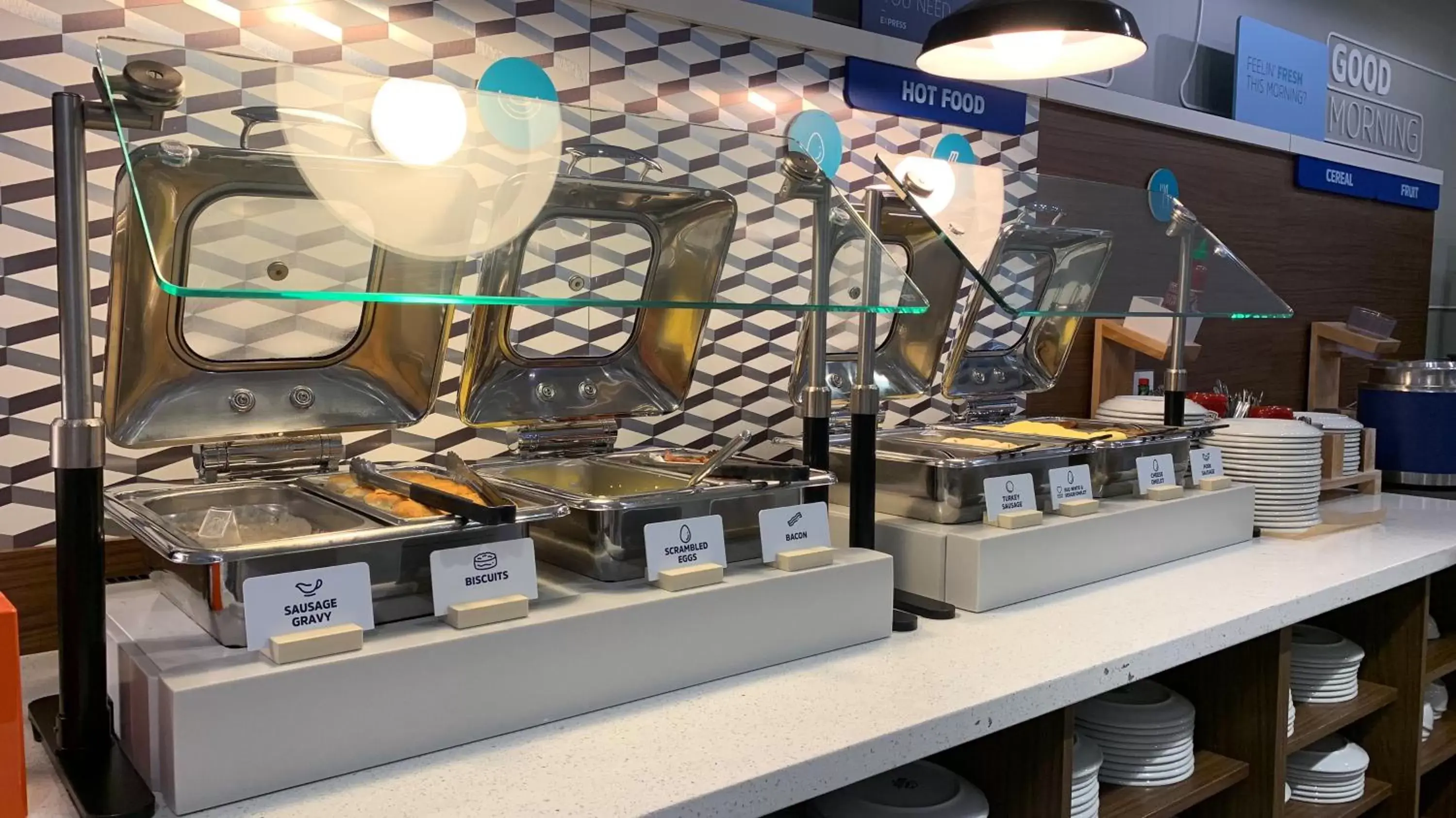 Breakfast in Holiday Inn Express & Suites Panama City Beach - Beachfront by IHG Breakfast in Holiday Inn Express & Suites Panama City Beach - Beachfront by IHG