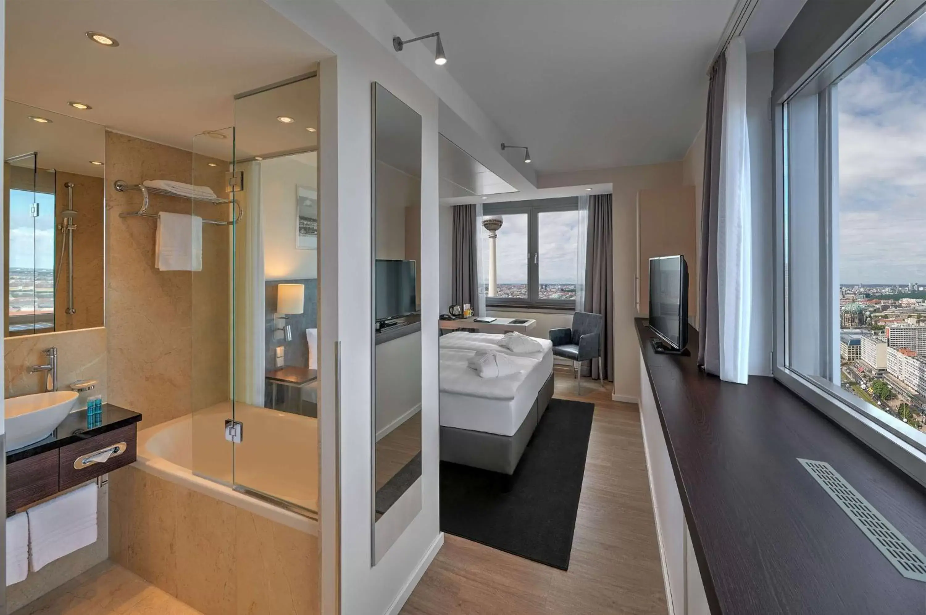 Photo of the whole room, Bathroom in Park Inn by Radisson Berlin Alexanderplatz