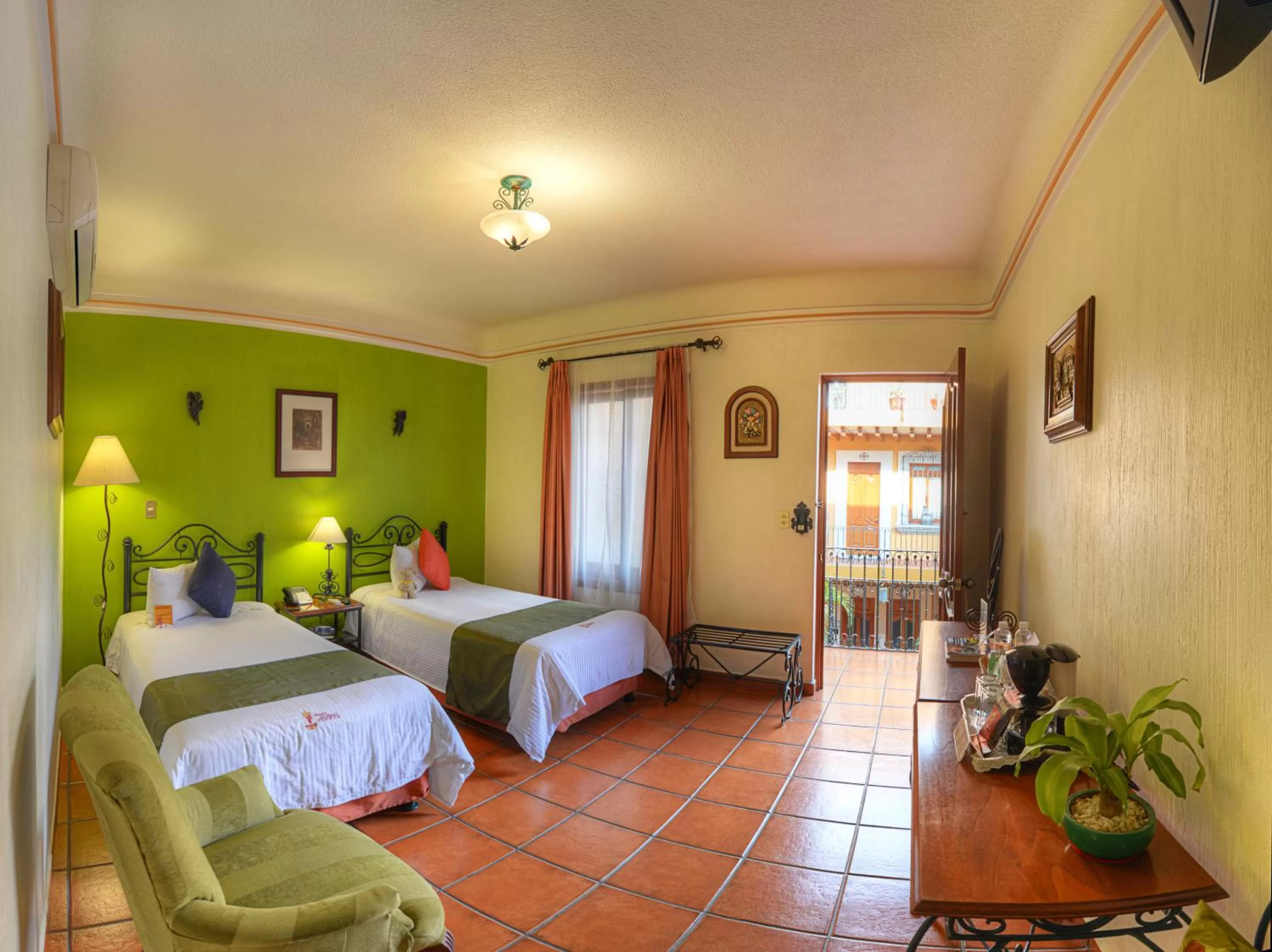 Bed in Hotel Boutique Parador San Miguel Oaxaca