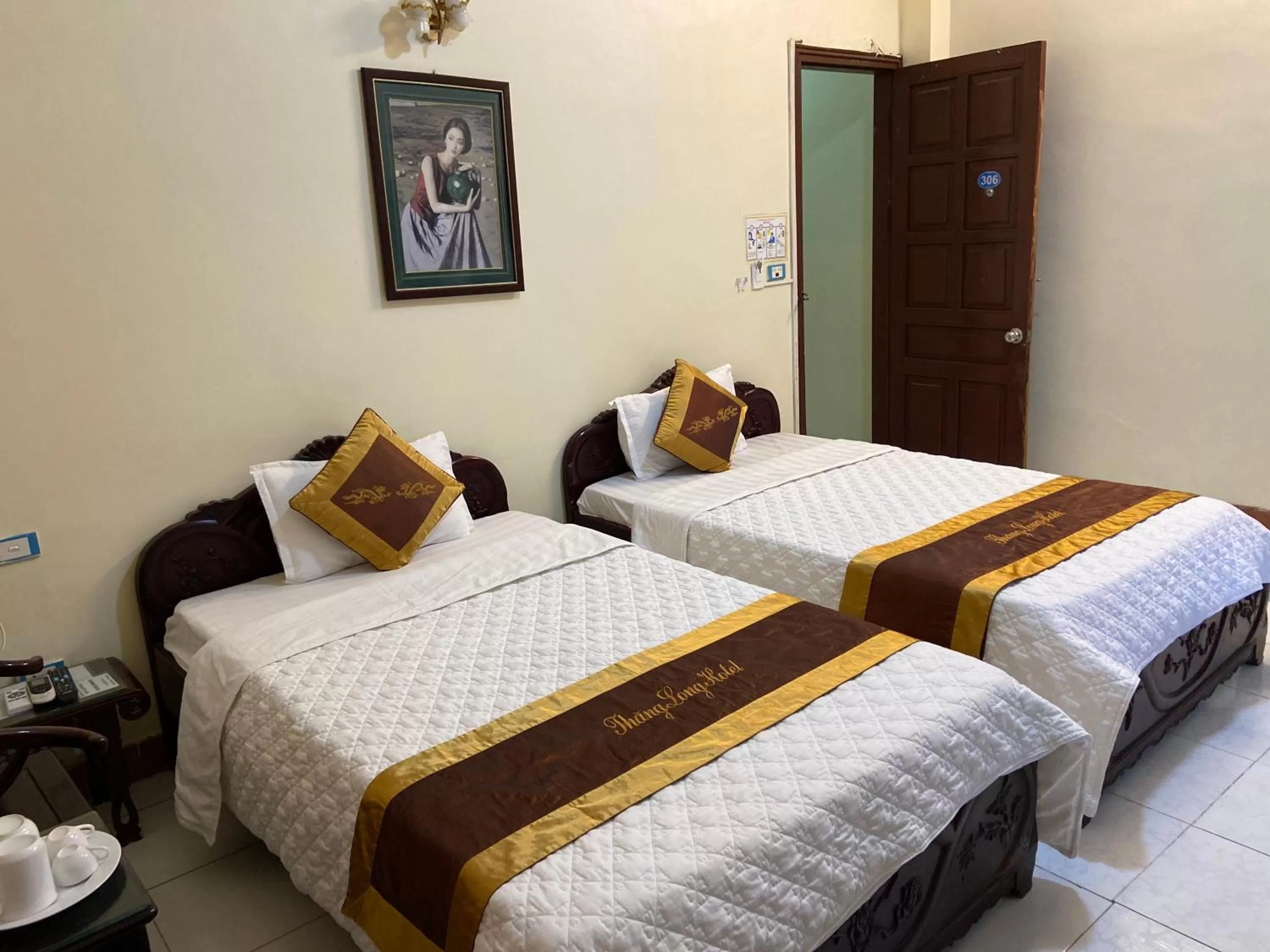 Bed in Thang Long Hotel