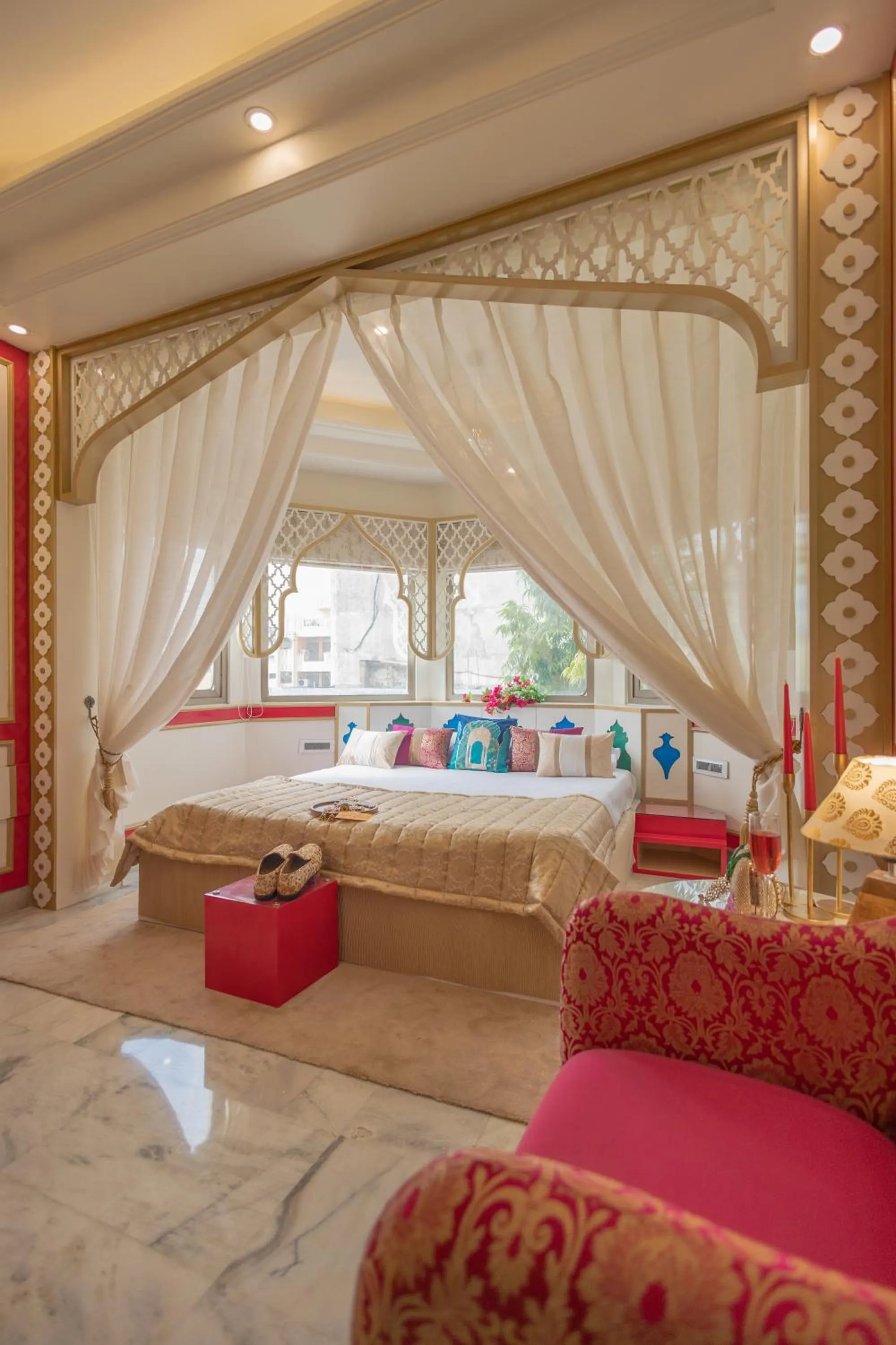 Bedroom, Bed in Sarang Palace - A Luxury Boutique Hotel