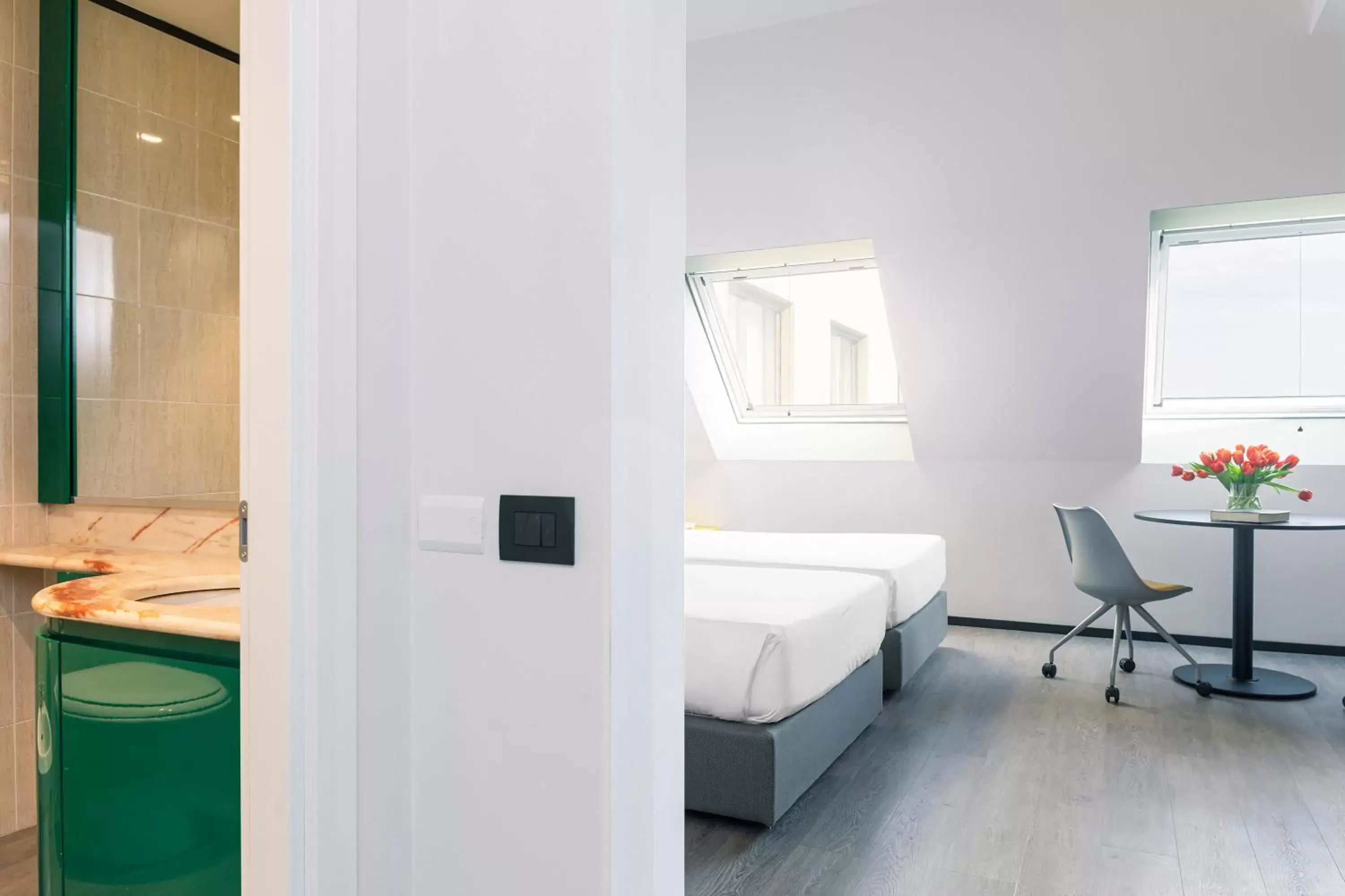 Bedroom, Bed in Quark Hotel Milano