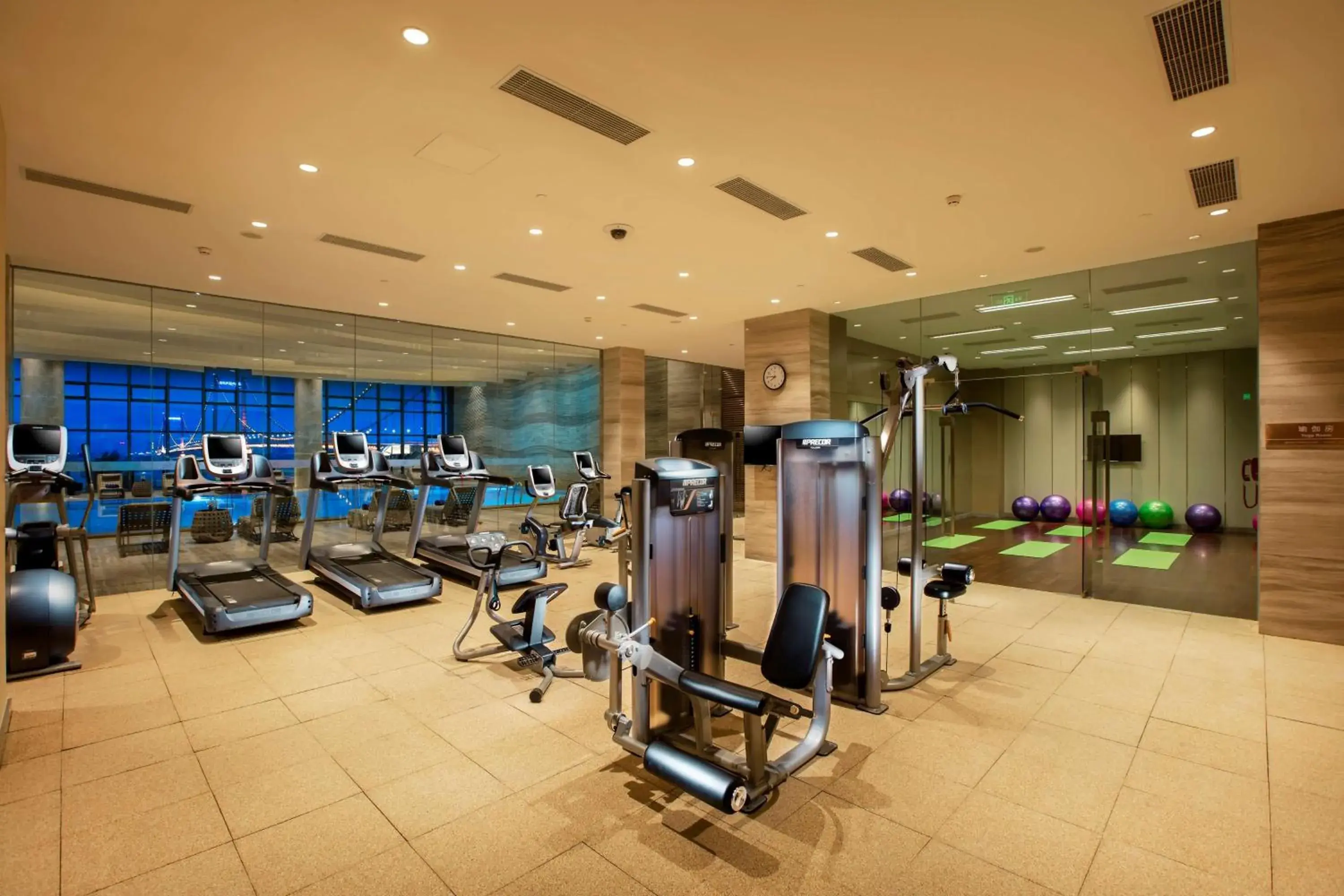 Pool view, Fitness Center/Facilities in Hilton Wuhan Riverside