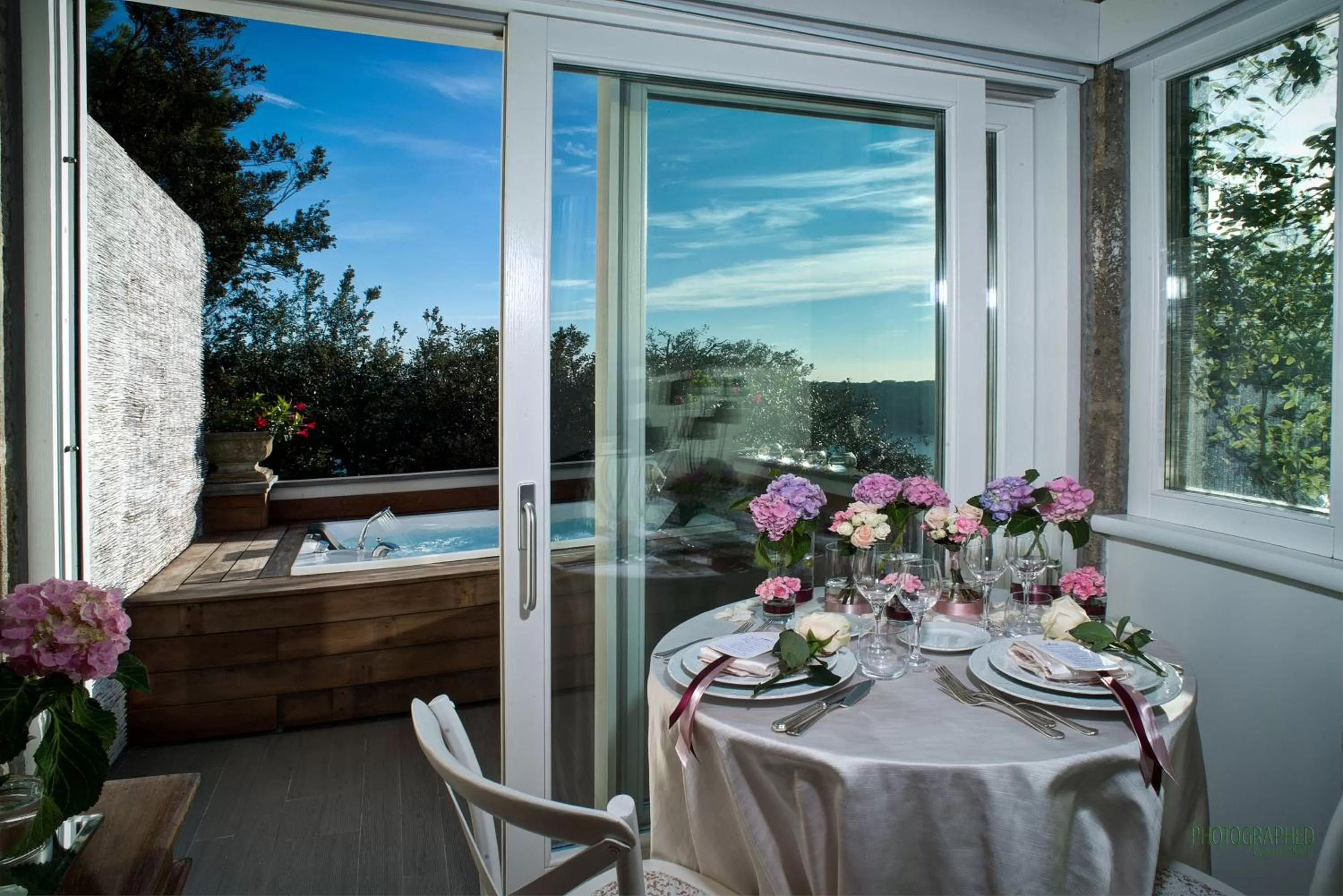Seating area, View in Villa Pocci