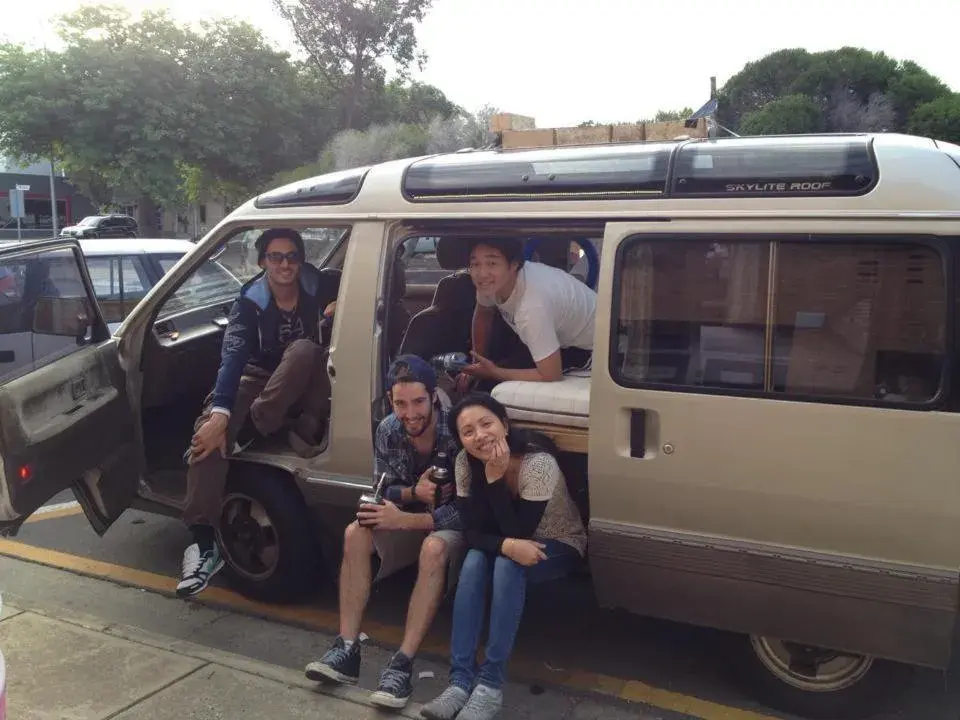 group of guests, Family in Port Adelaide Backpackers