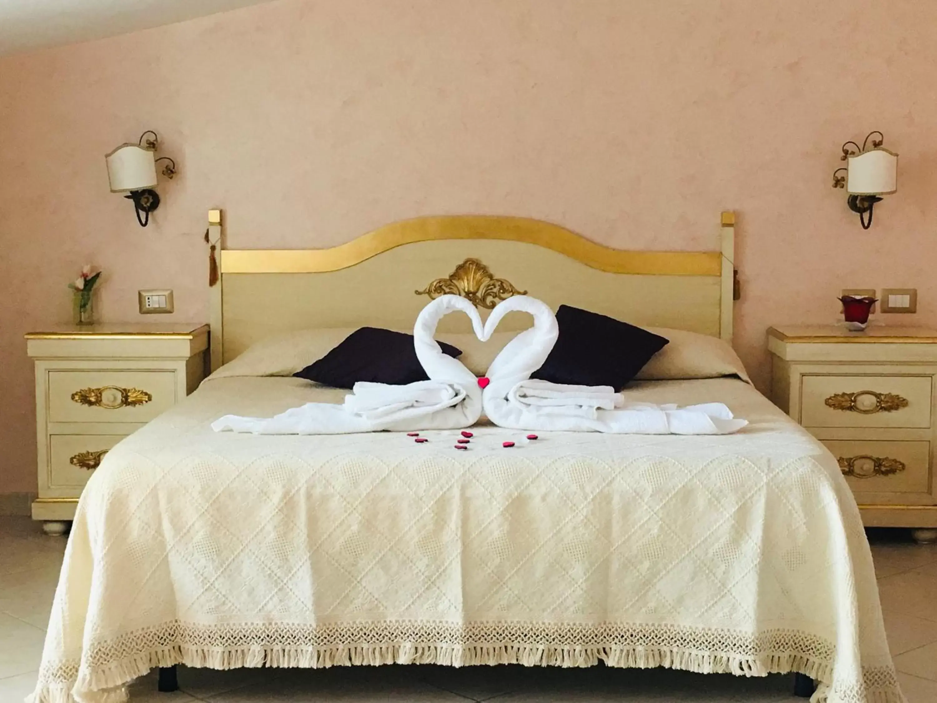 Bed in Hotel Scilla