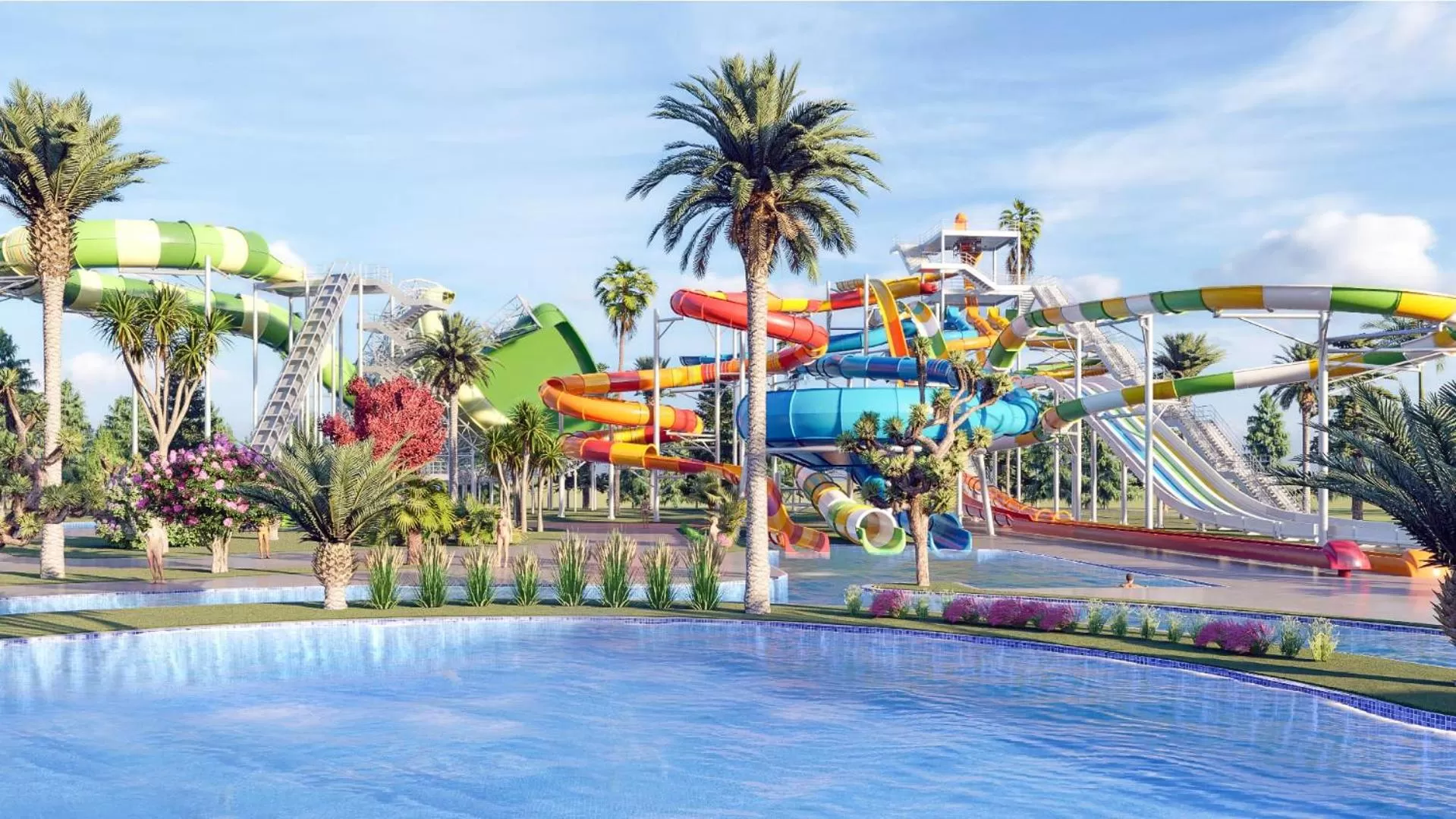 Swimming pool in Rixos Water World Aktau - Theme Park Free Access