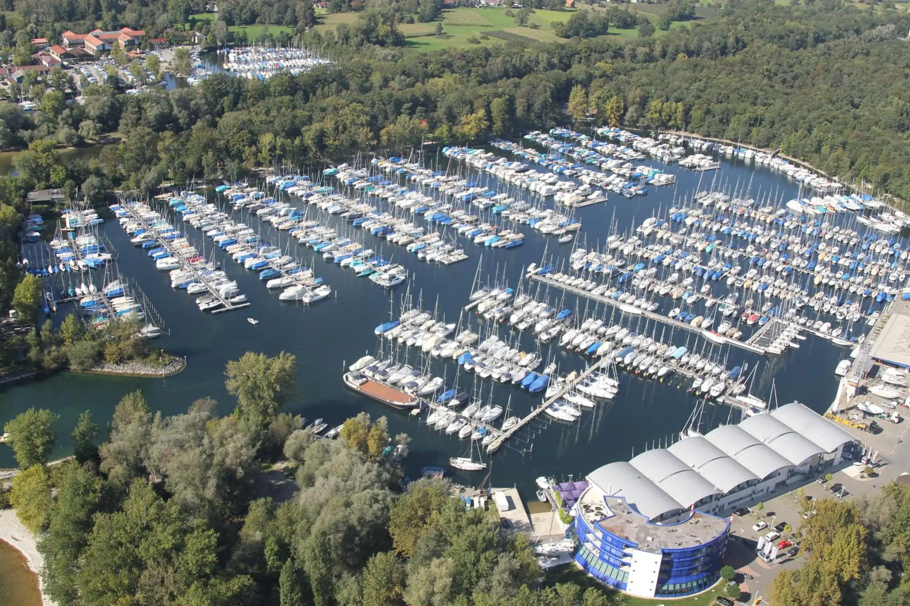 Bird's eye view, Bird's-eye View in Bodensee Yachthotel Schattmaier