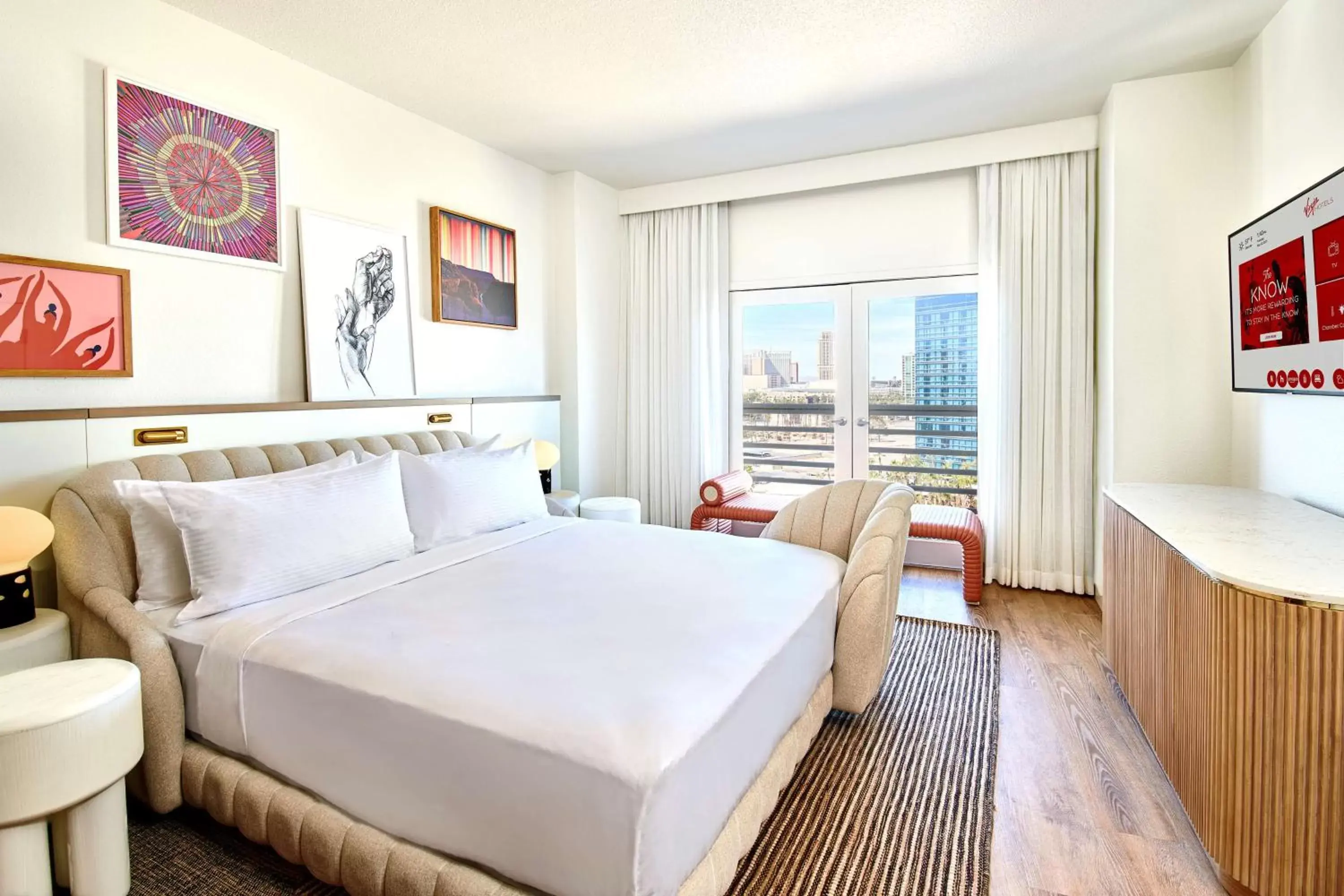 Bed in Virgin Hotels Las Vegas, Curio Collection by Hilton