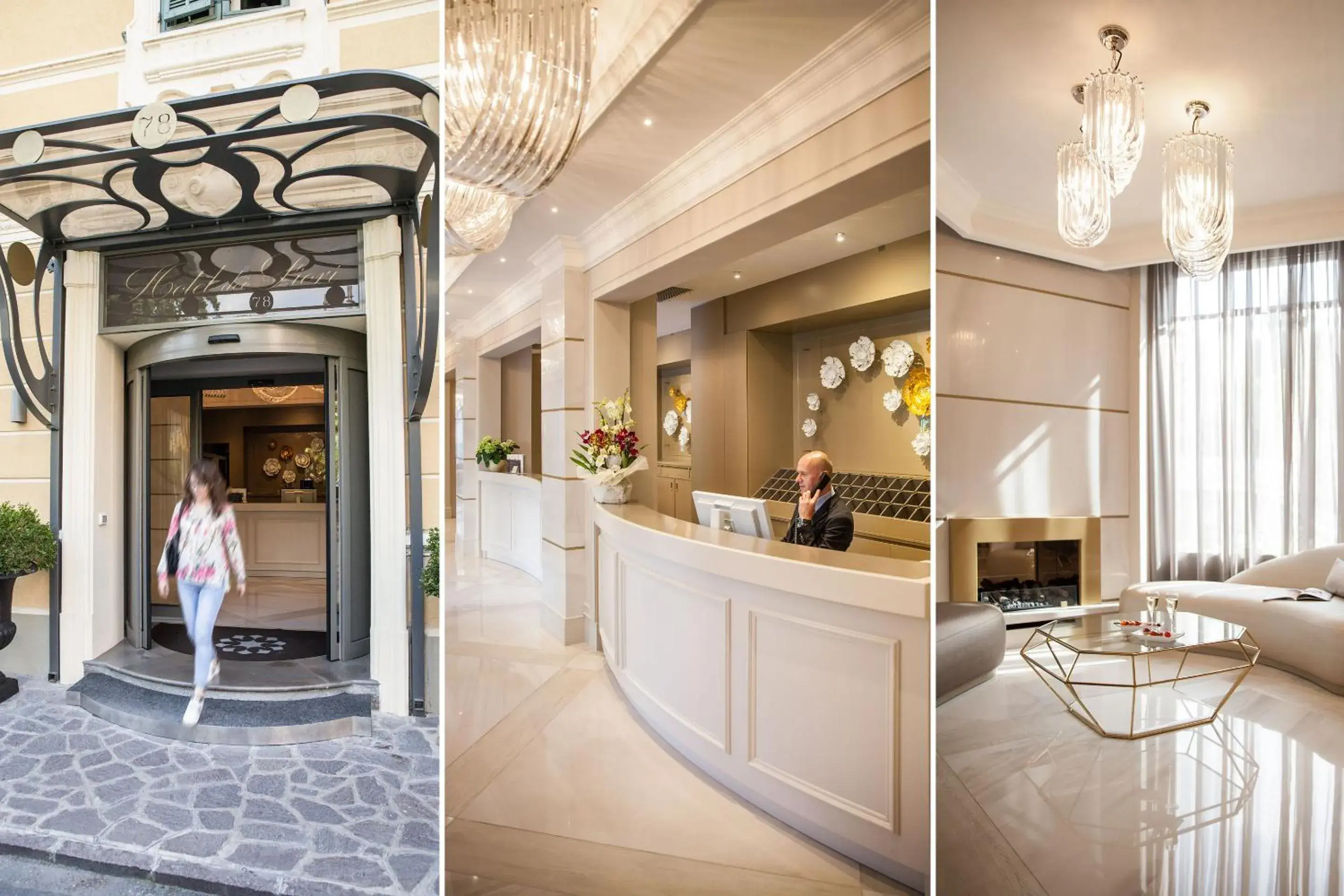 Communal lounge/ TV room, Lobby/Reception in Hotel Dei Fiori Restaurant - Meeting & Spa