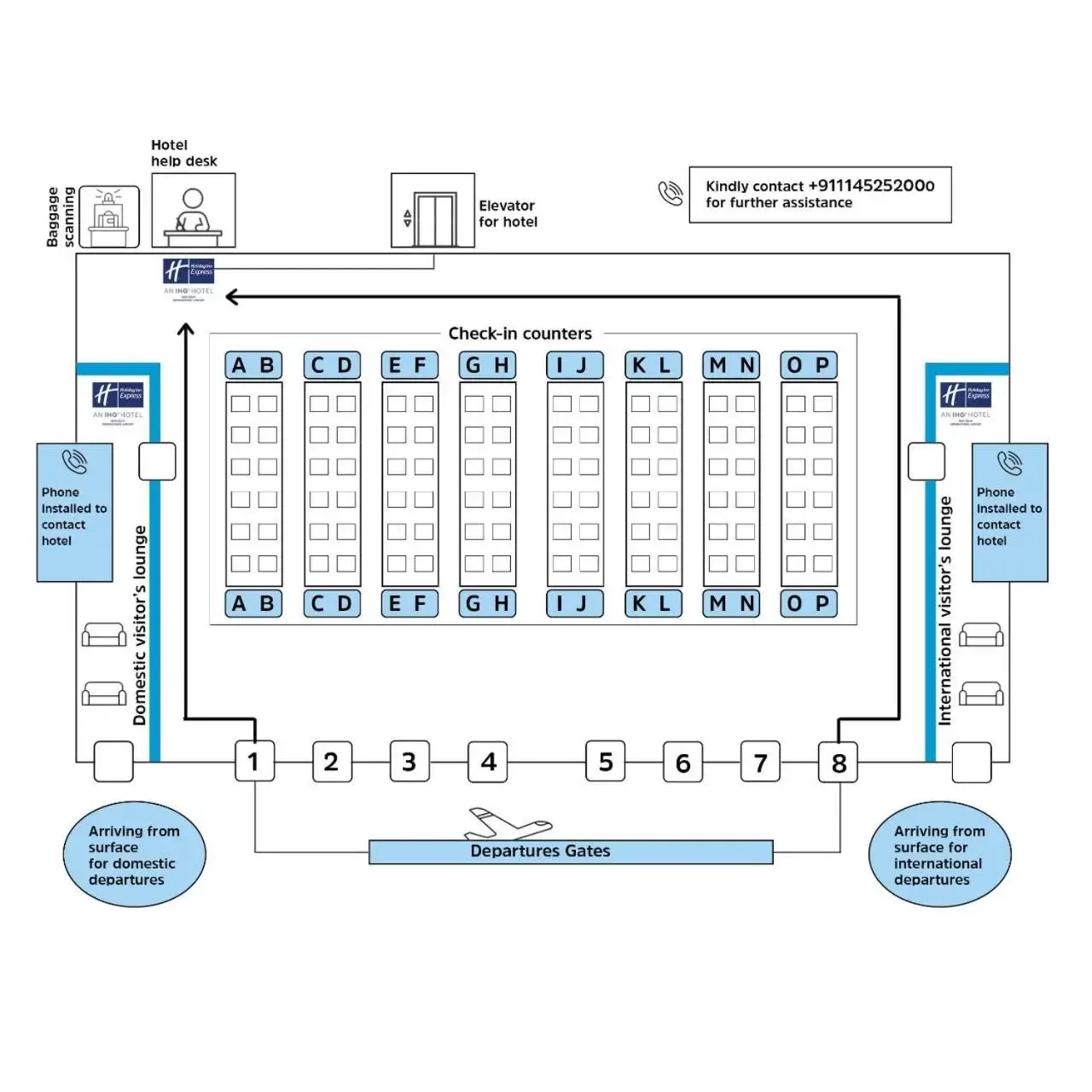 Property building, Floor Plan in Holiday Inn Express New Delhi Int'L Airport T3