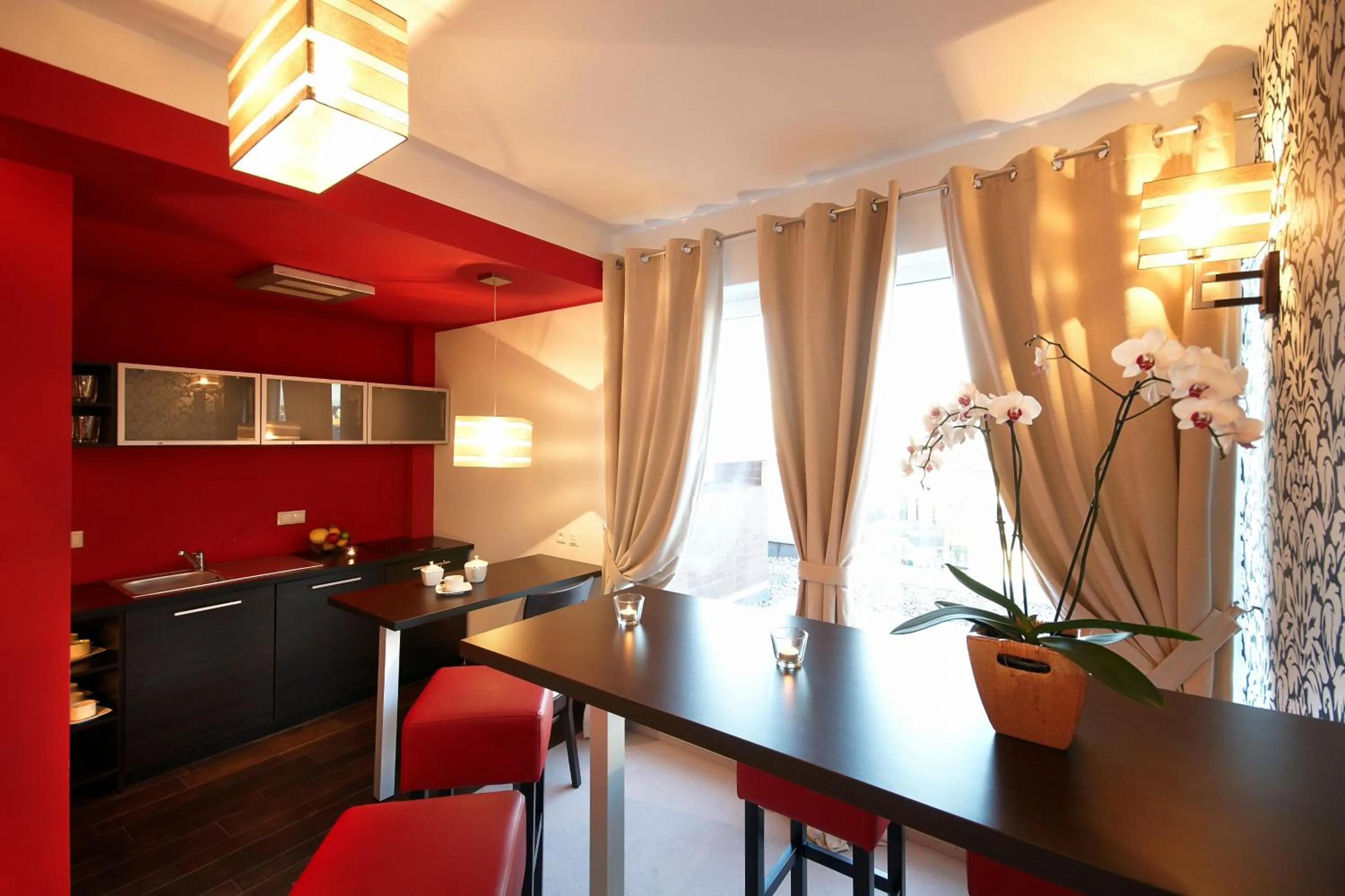 Kitchen or kitchenette in Hotton Hotel