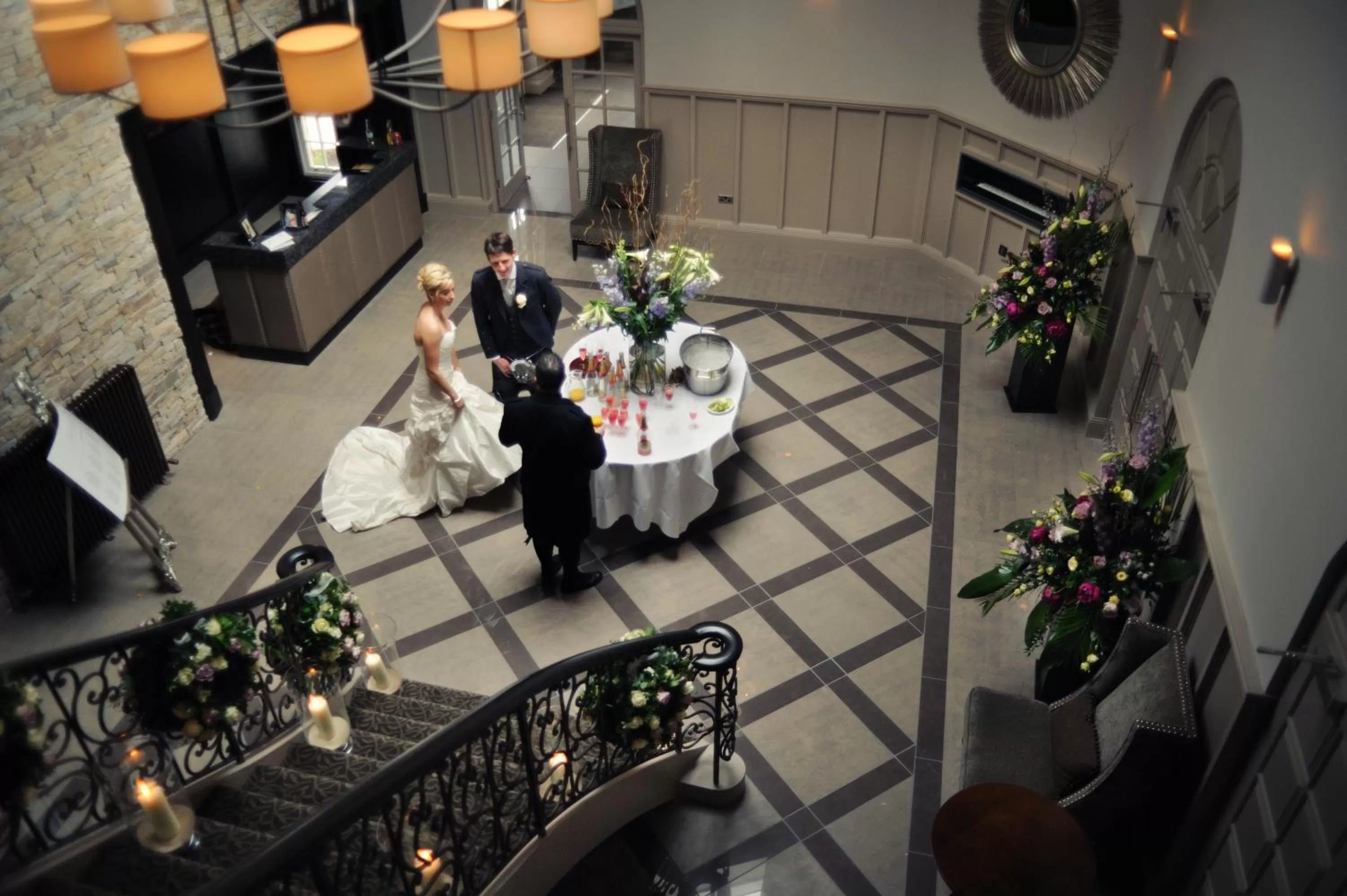 Guests in Dumfries Arms Hotel