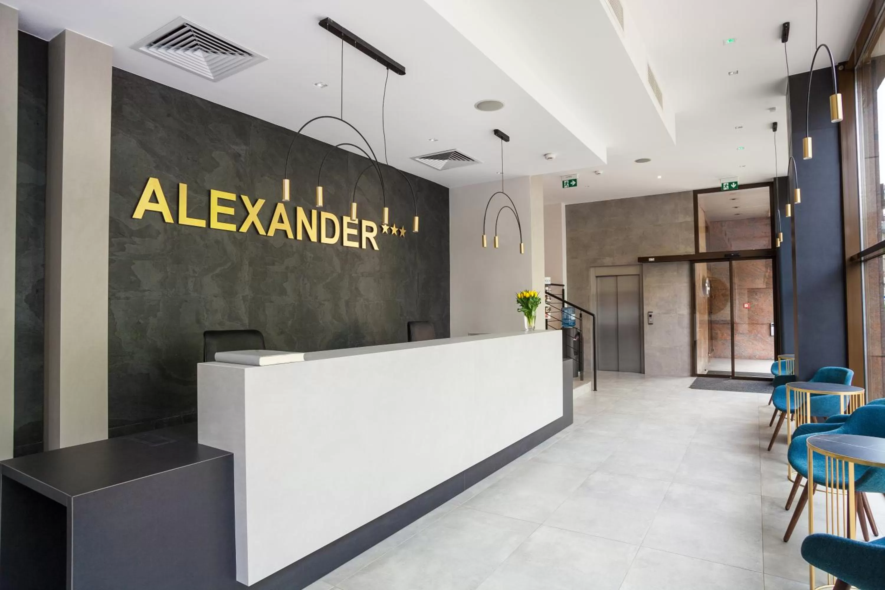 Lobby or reception in Hotel Alexander