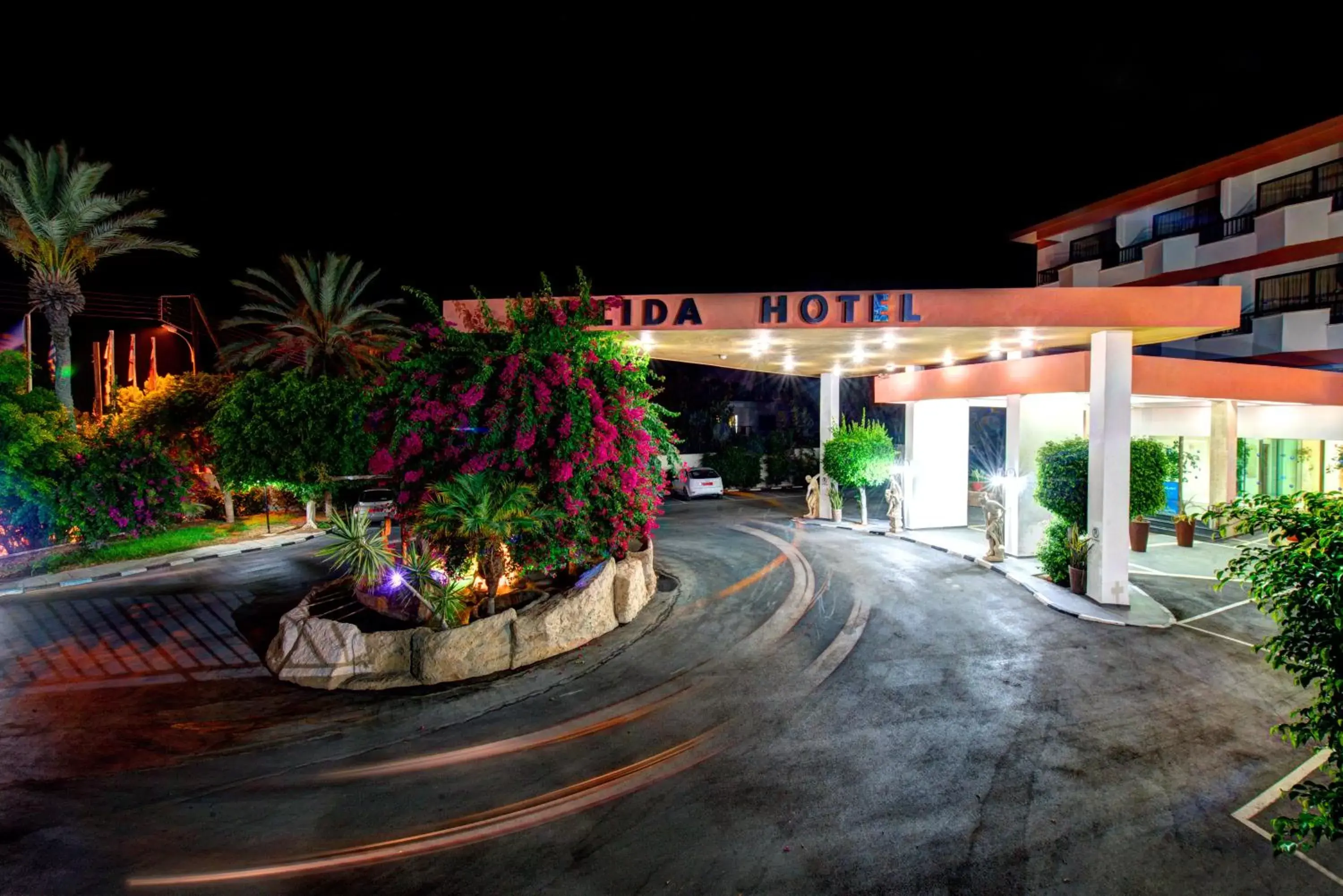 Facade/entrance in Avlida Hotel