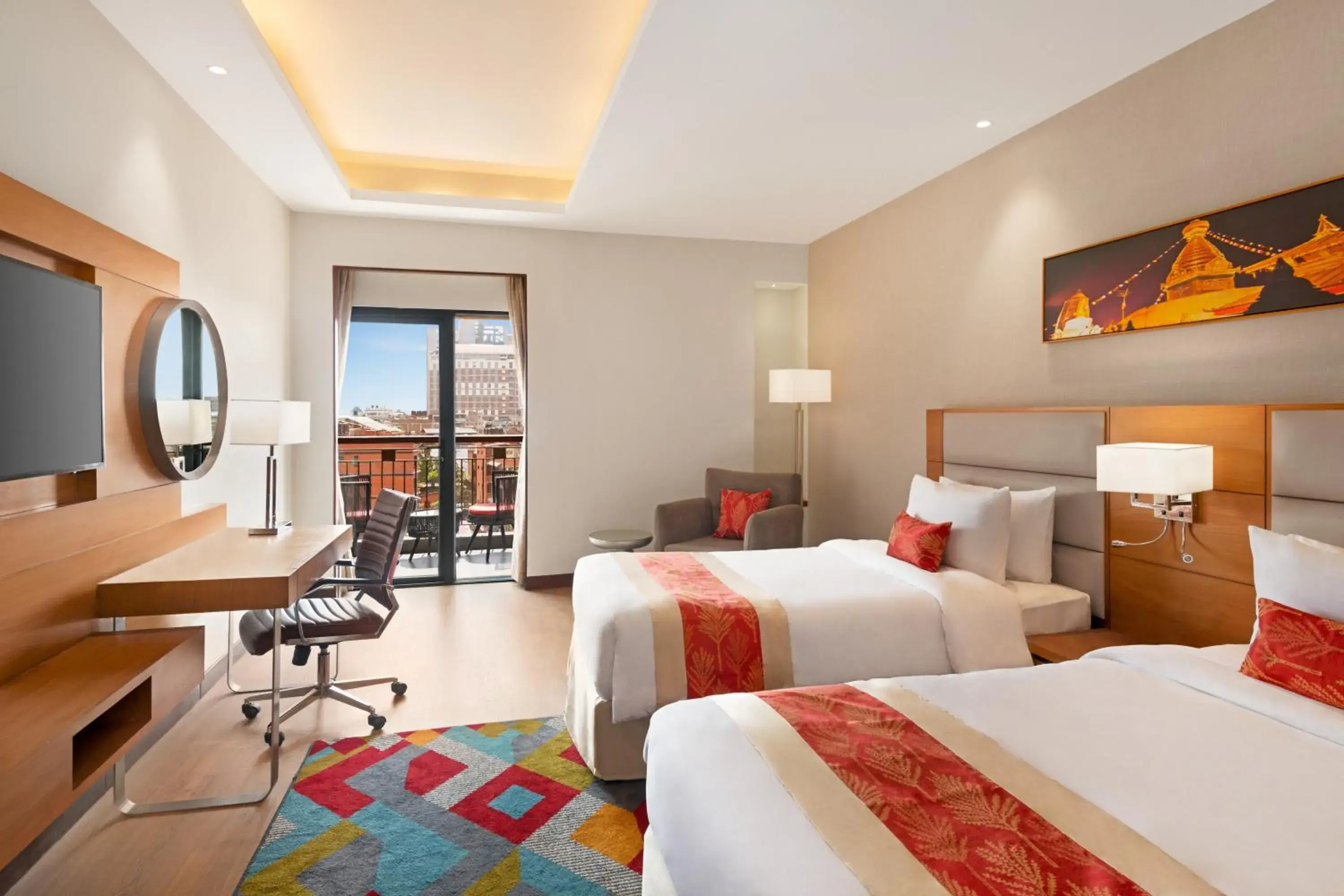 Bed in Ramada Encore by Wyndham Kathmandu Thamel