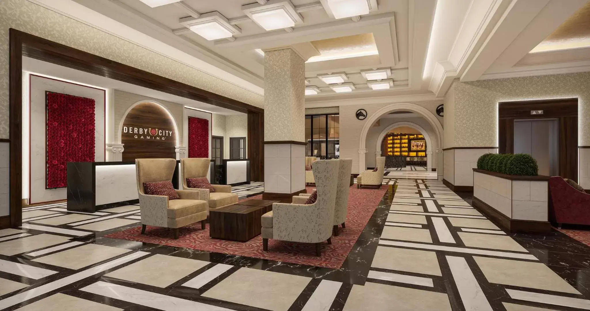 Lobby or reception, Lobby/Reception in Derby City Gaming & Hotel - A Churchill Downs Property