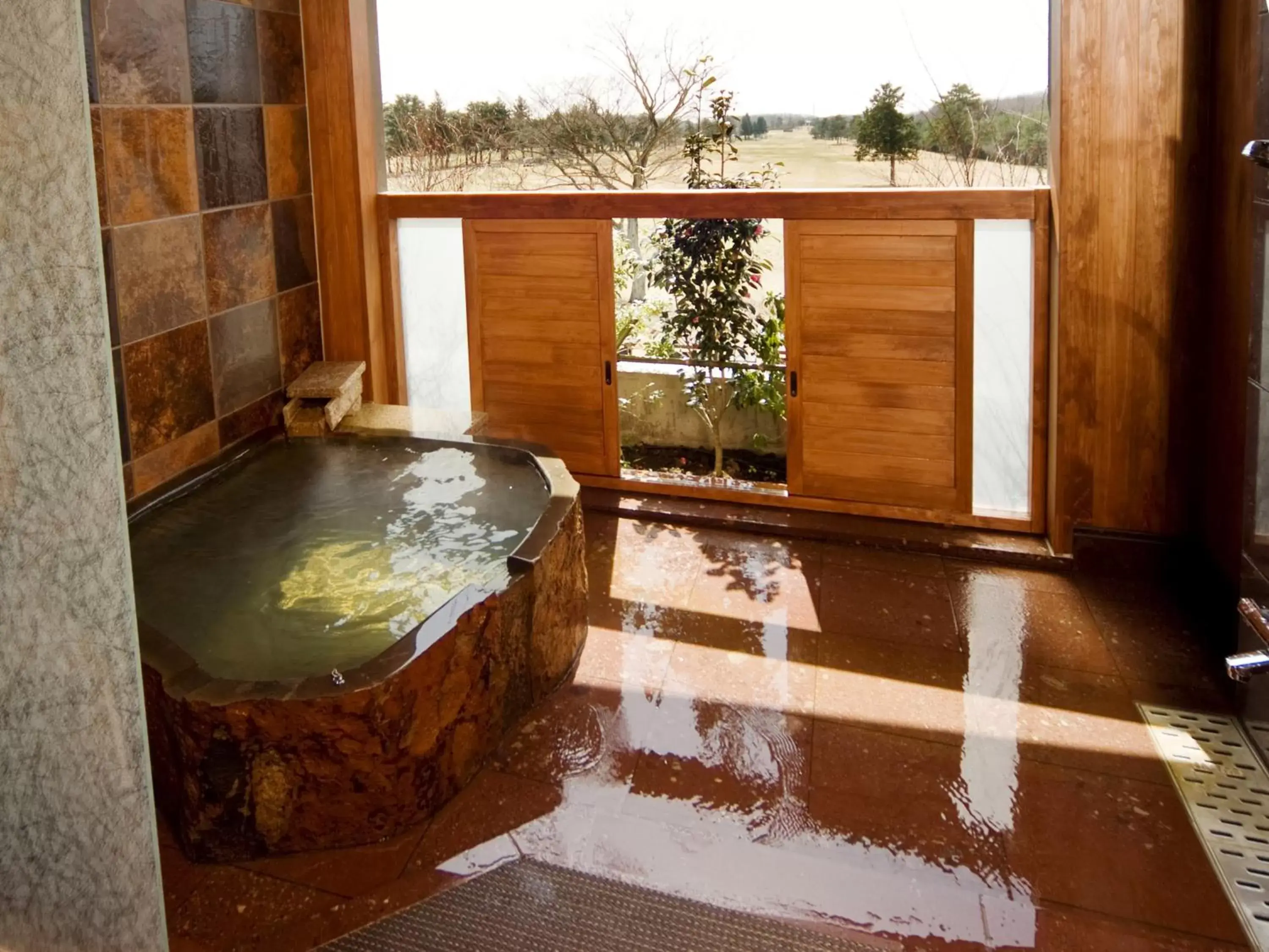 Hot Spring Bath in Wellness Forest Nasu