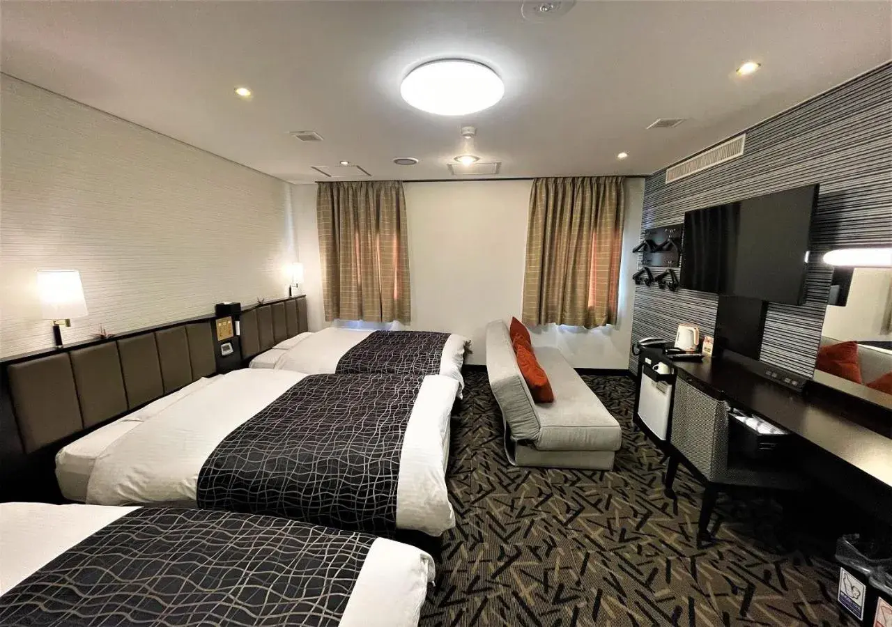Bed in APA Hotel Hachioji Eki Nishi