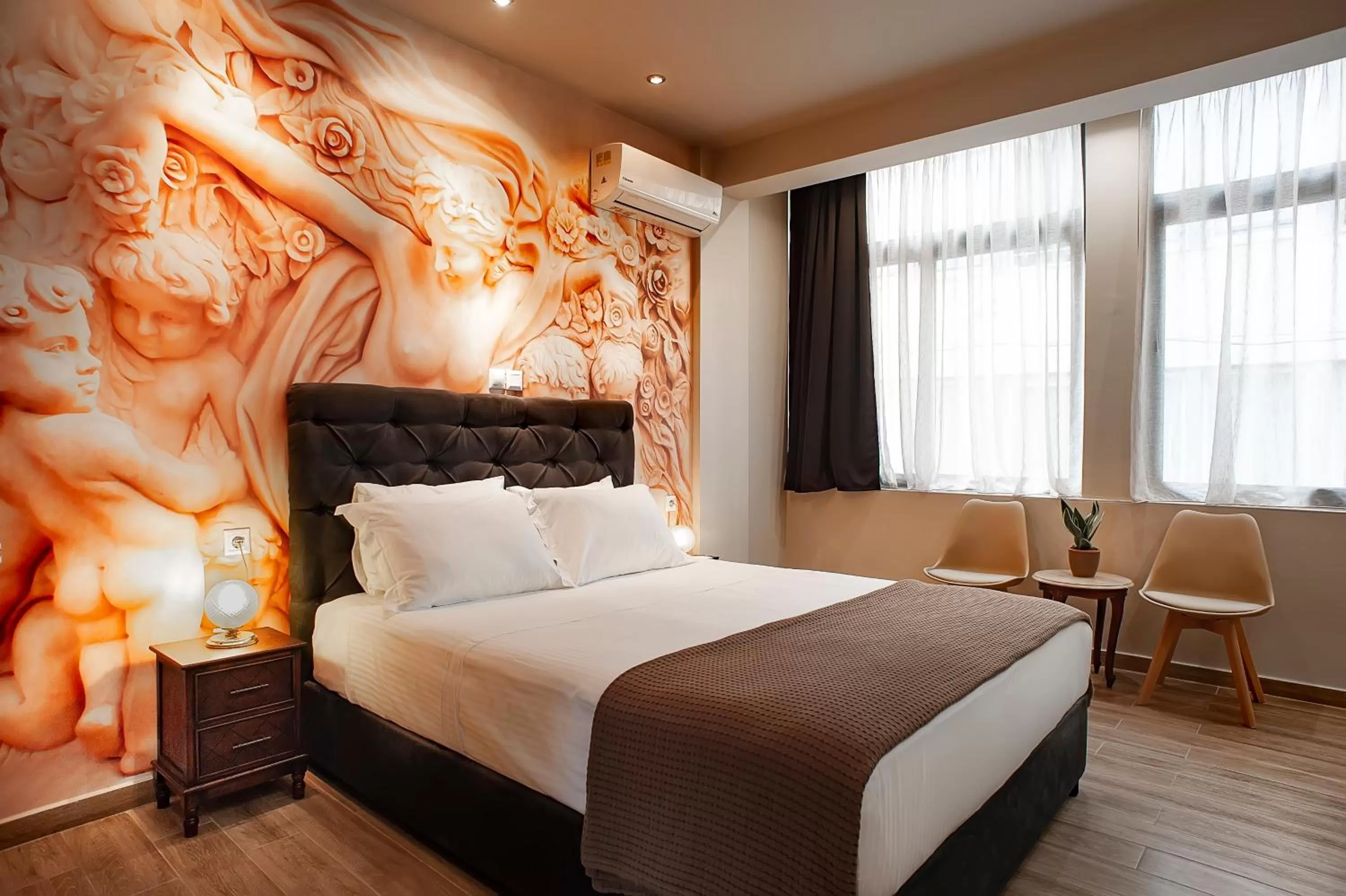 Bed in Pallada Athens boutique rooms & apartments