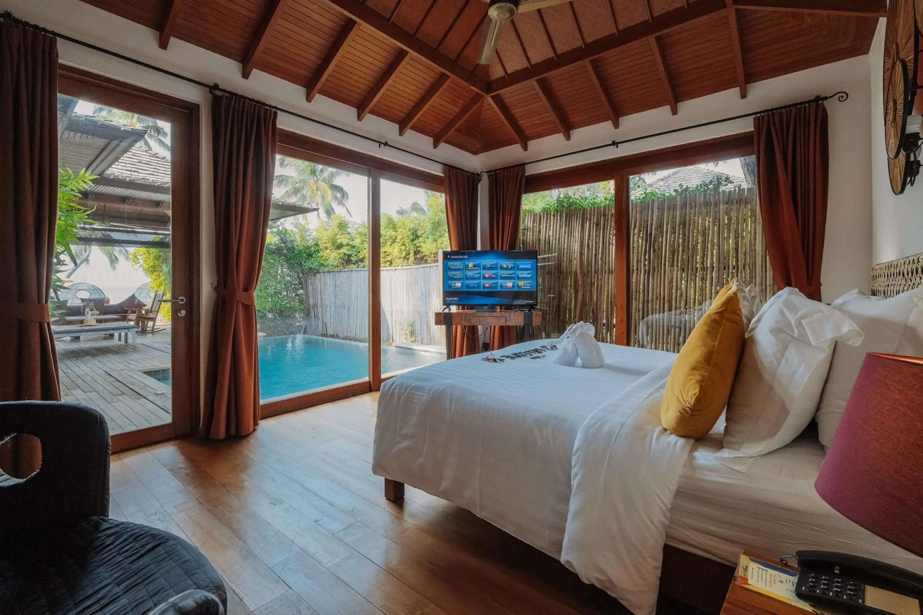 TV and multimedia, Pool View in Tango Luxe Beach Villa, Koh Samui - SHA Extra Plus